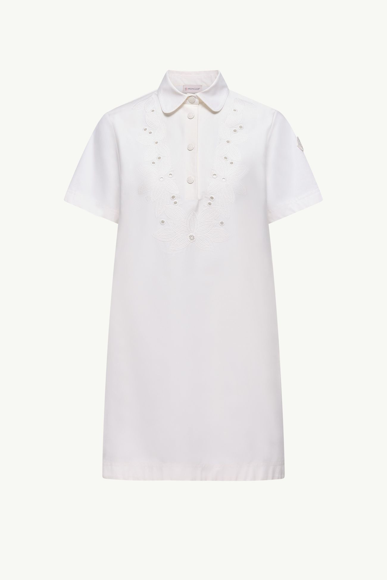 Besticktes Hemdkleid Damen Weiß Moncler 2