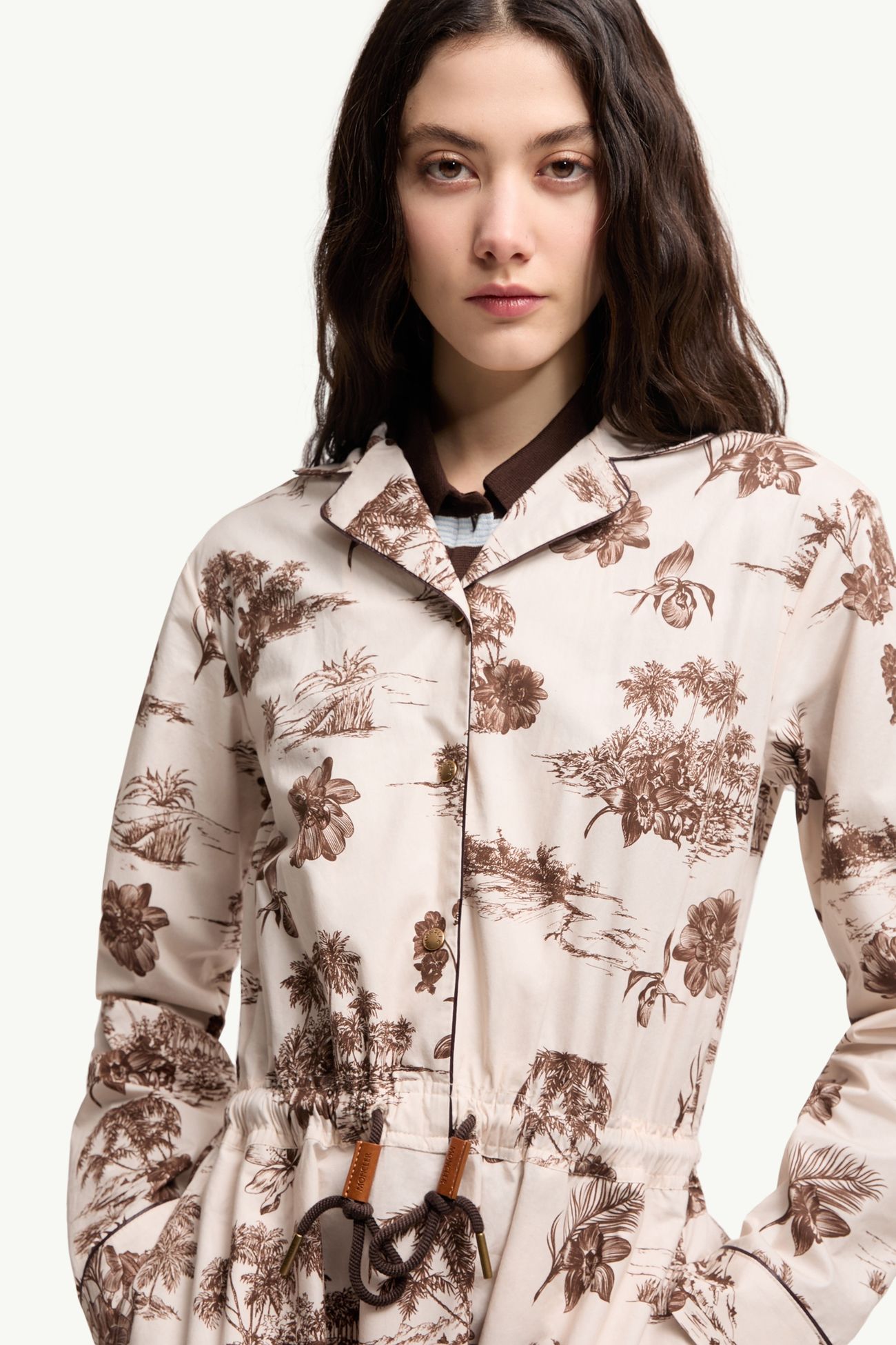 花卉圖案及膝恤裙 女士 象牙白色 Moncler 5