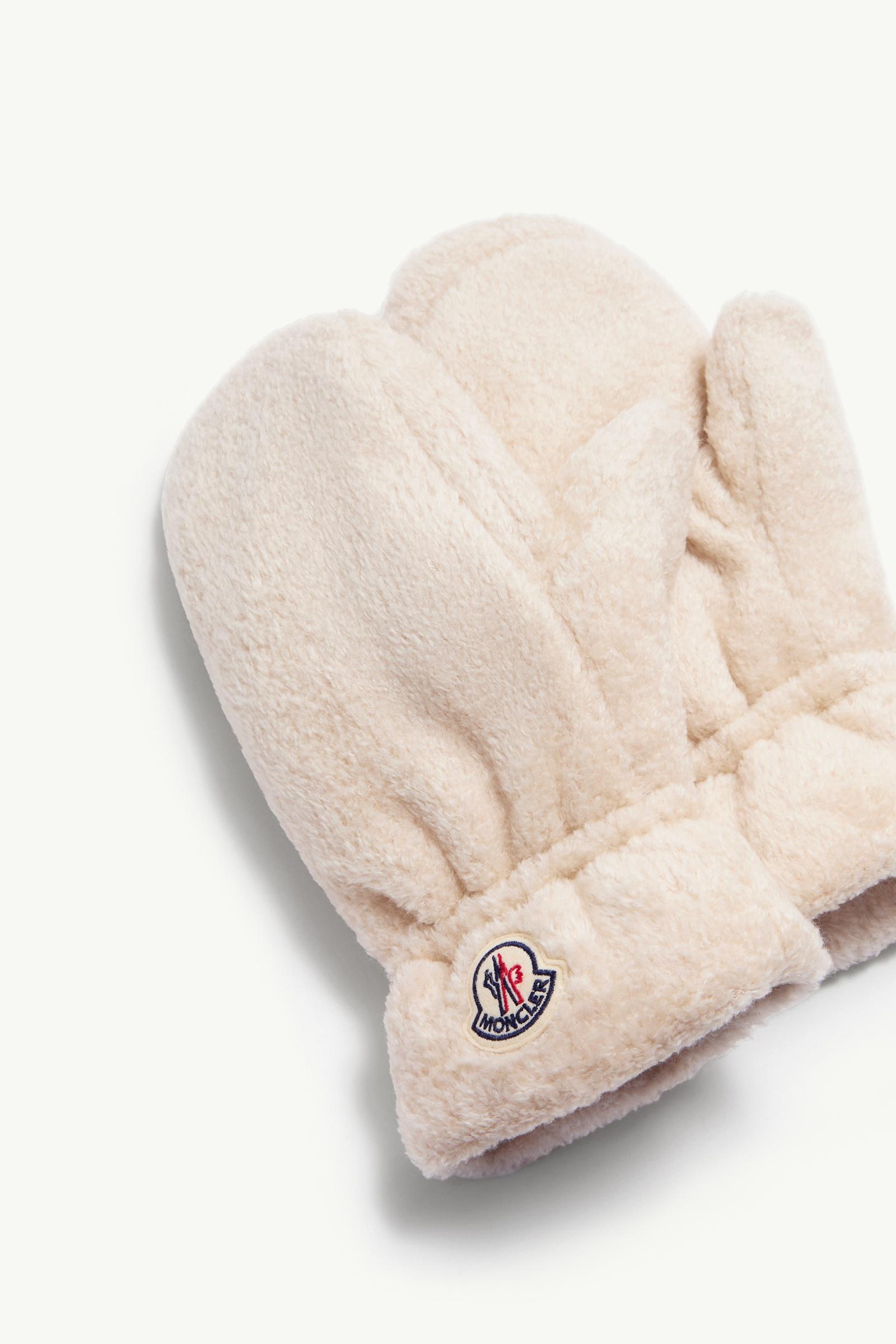 White Ivory Teddy Mittens - Scarves & Gloves for Women | Moncler IT