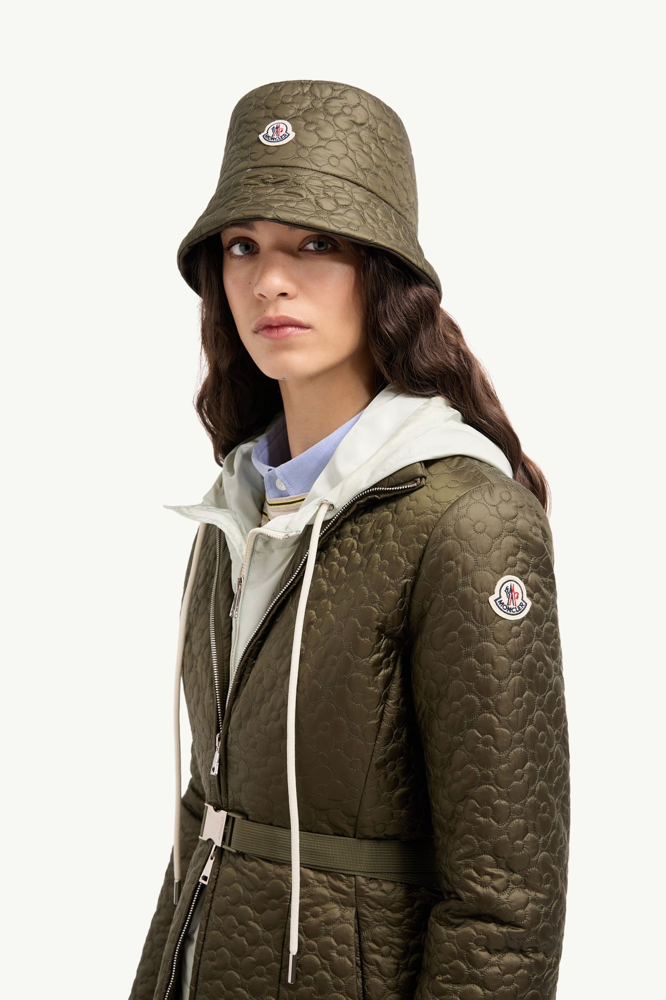 Cappello bucket imbottito reversibile Donna Verde Oliva Moncler 1