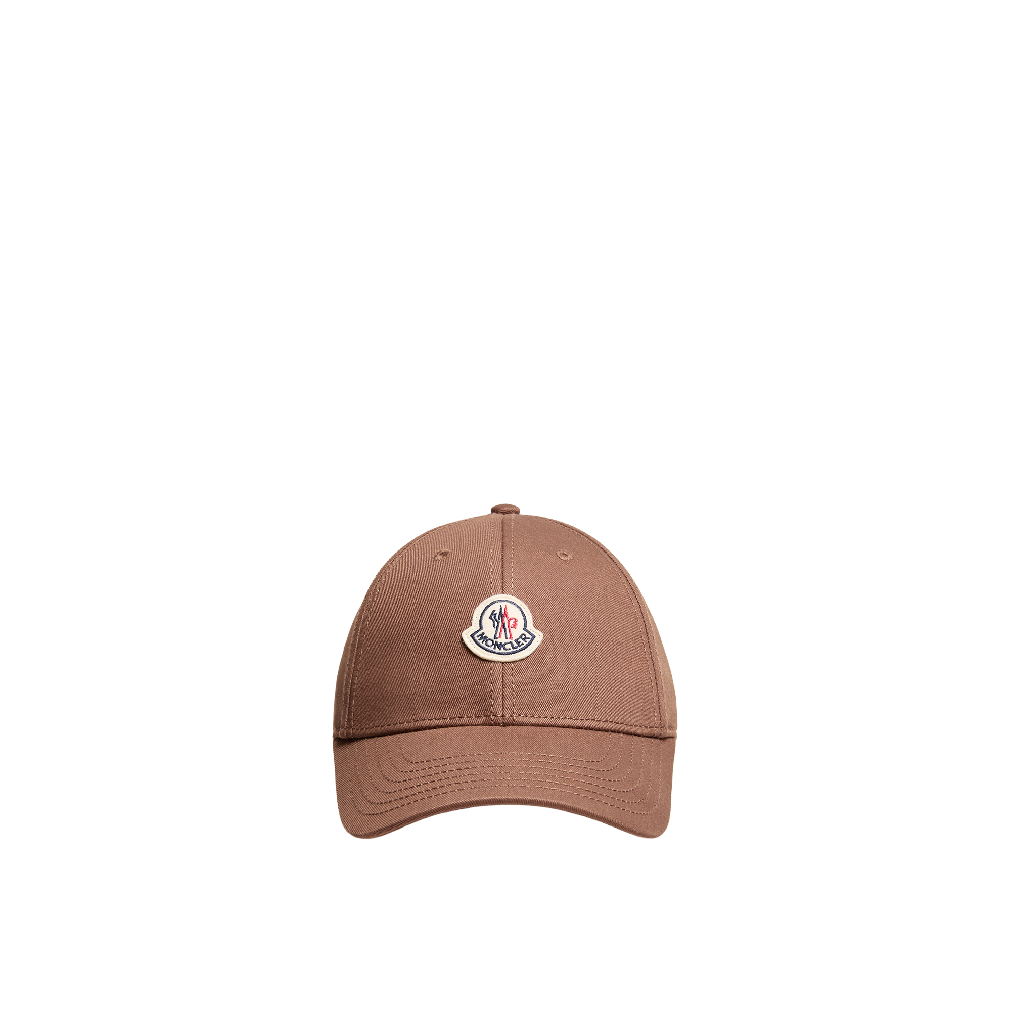 Moncler   Gabardine Baseball Cap for Women in Brown, Size: One Size
