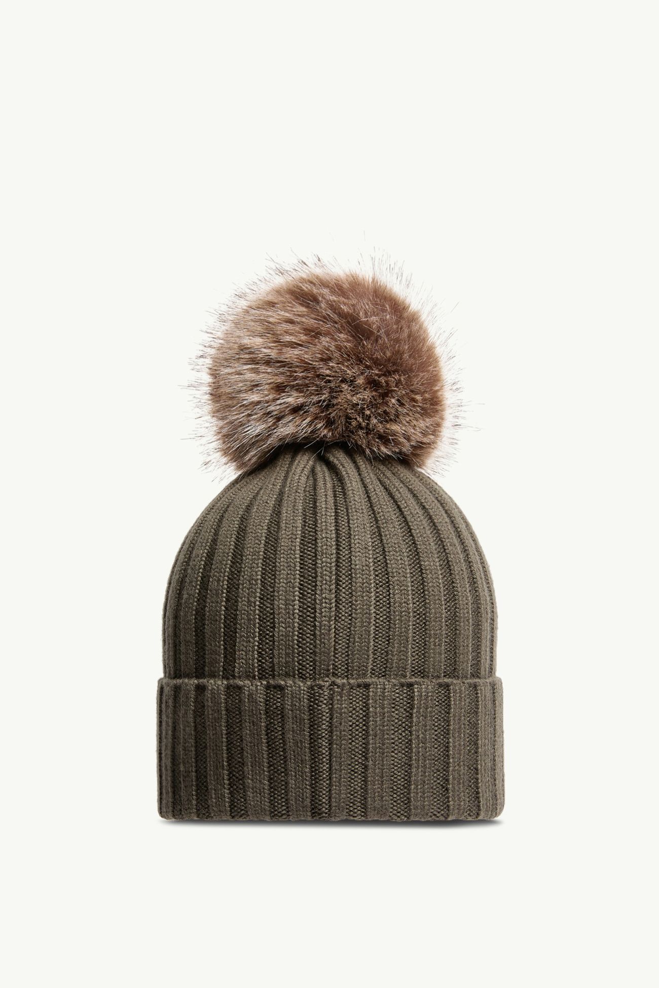 絨球羊毛冷帽 女士 橄欖綠色 Moncler 3