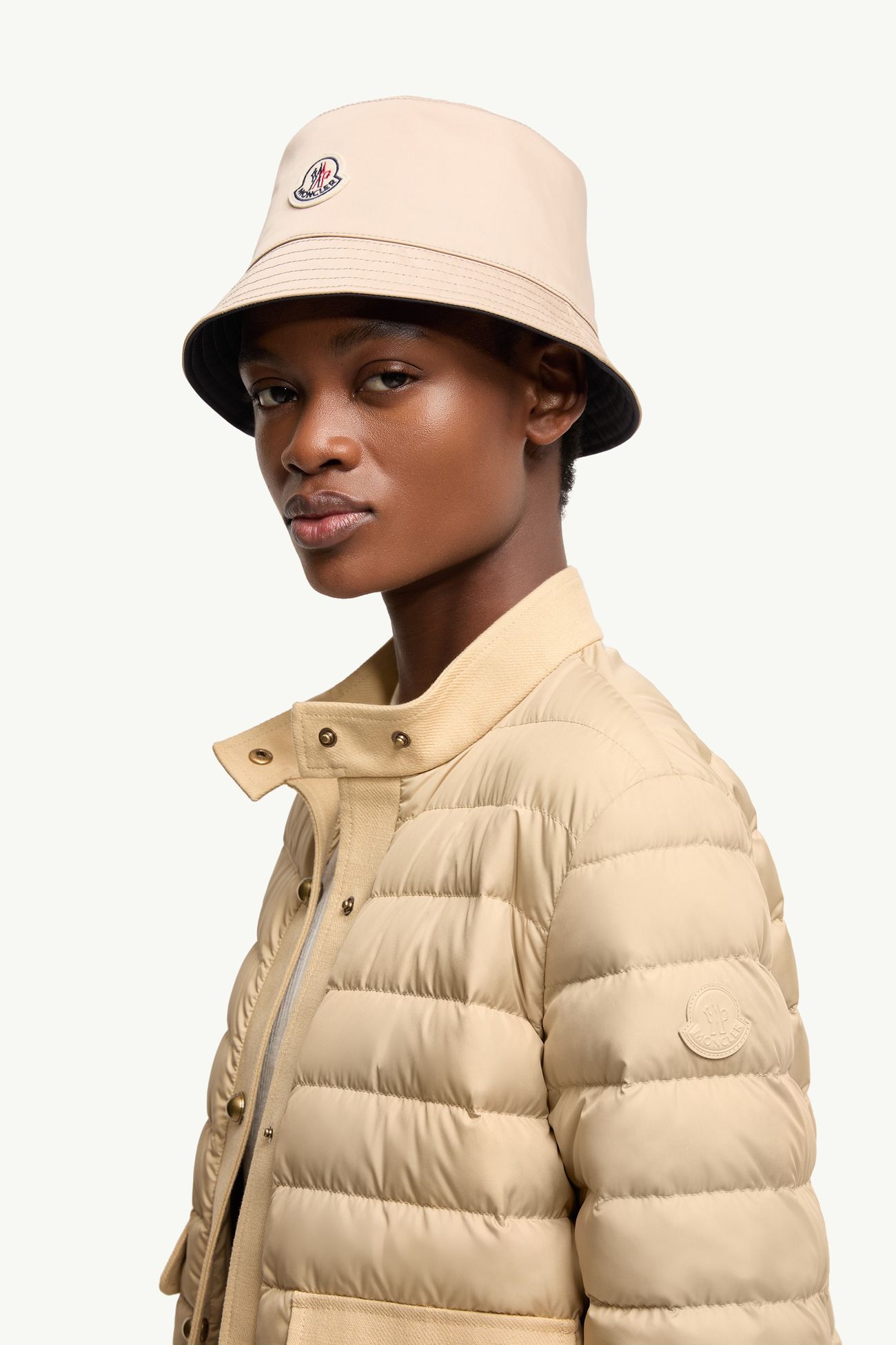 리버서블 버킷 모자 여성 라이트 베이지 Moncler 1