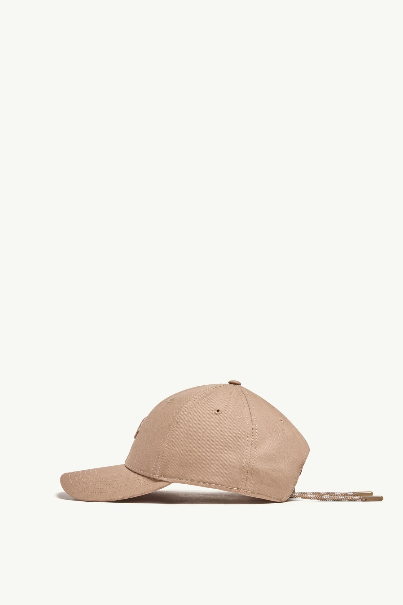 Casquette en gabardine de coton à logo Femmes Beige Clair Moncler 2