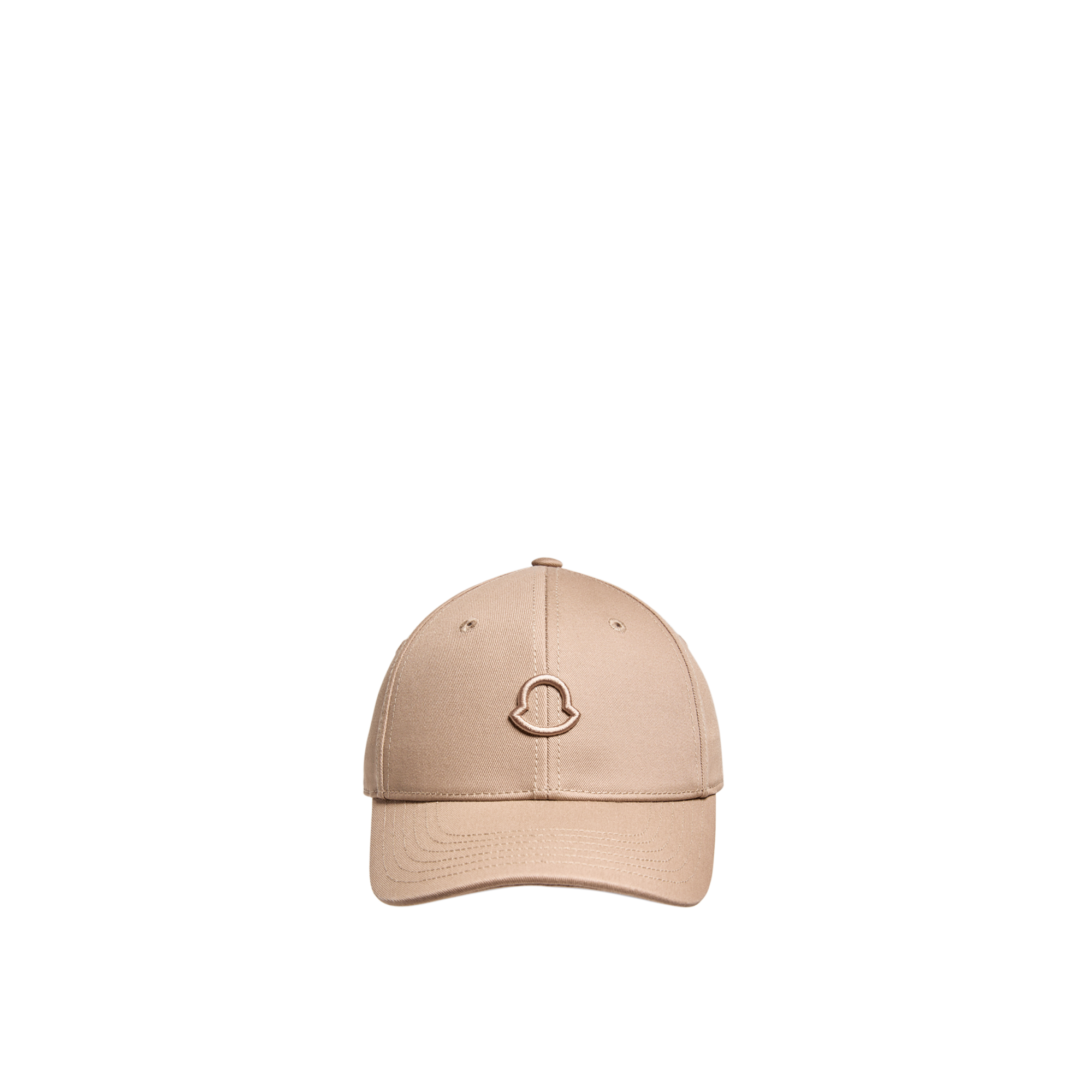 Moncler   Logo Cotton Gabardine Baseball Cap for Women in Beige, Size: One Size