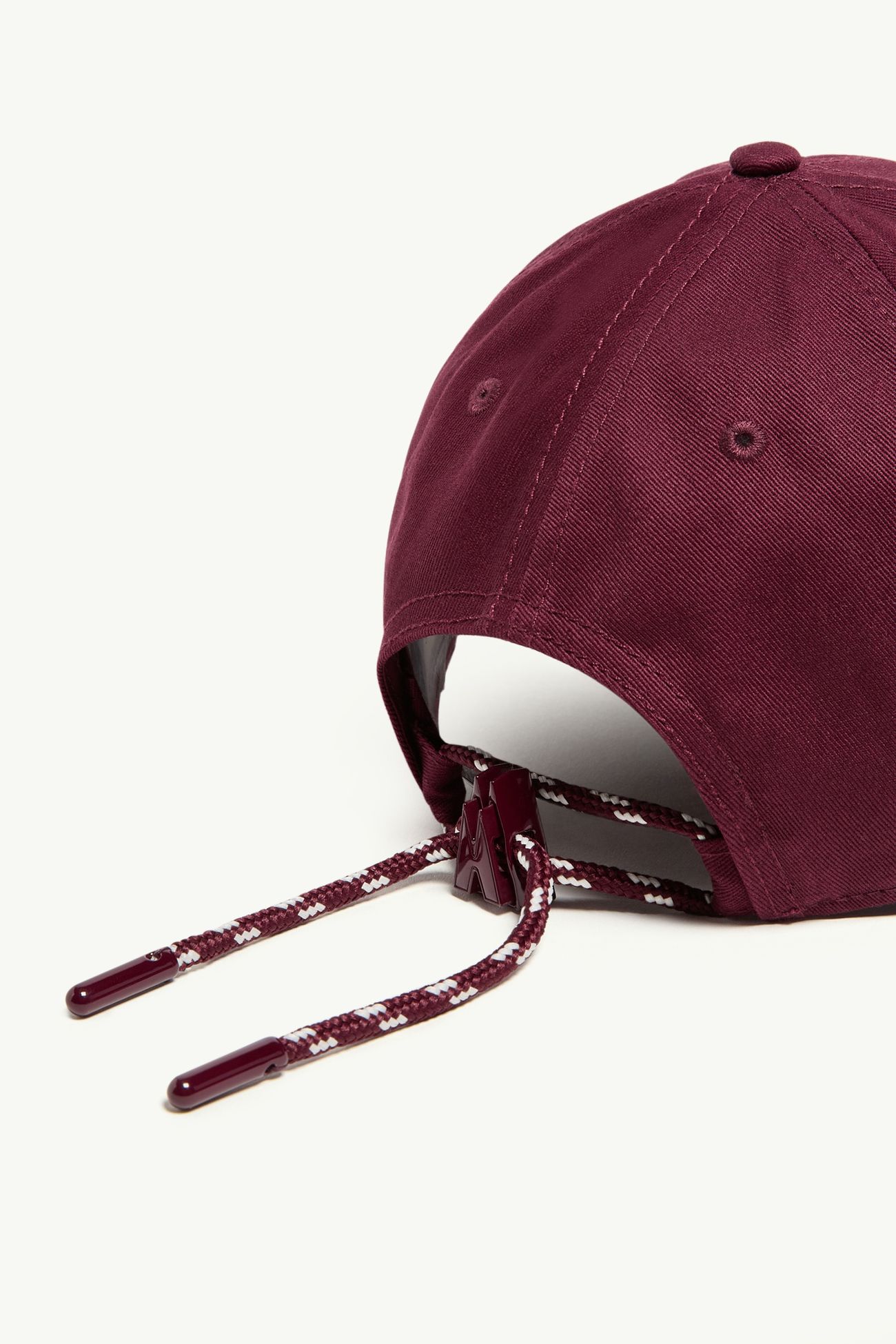 Logo Cotton Gabardine Baseball Cap Women Burgundy Moncler 3