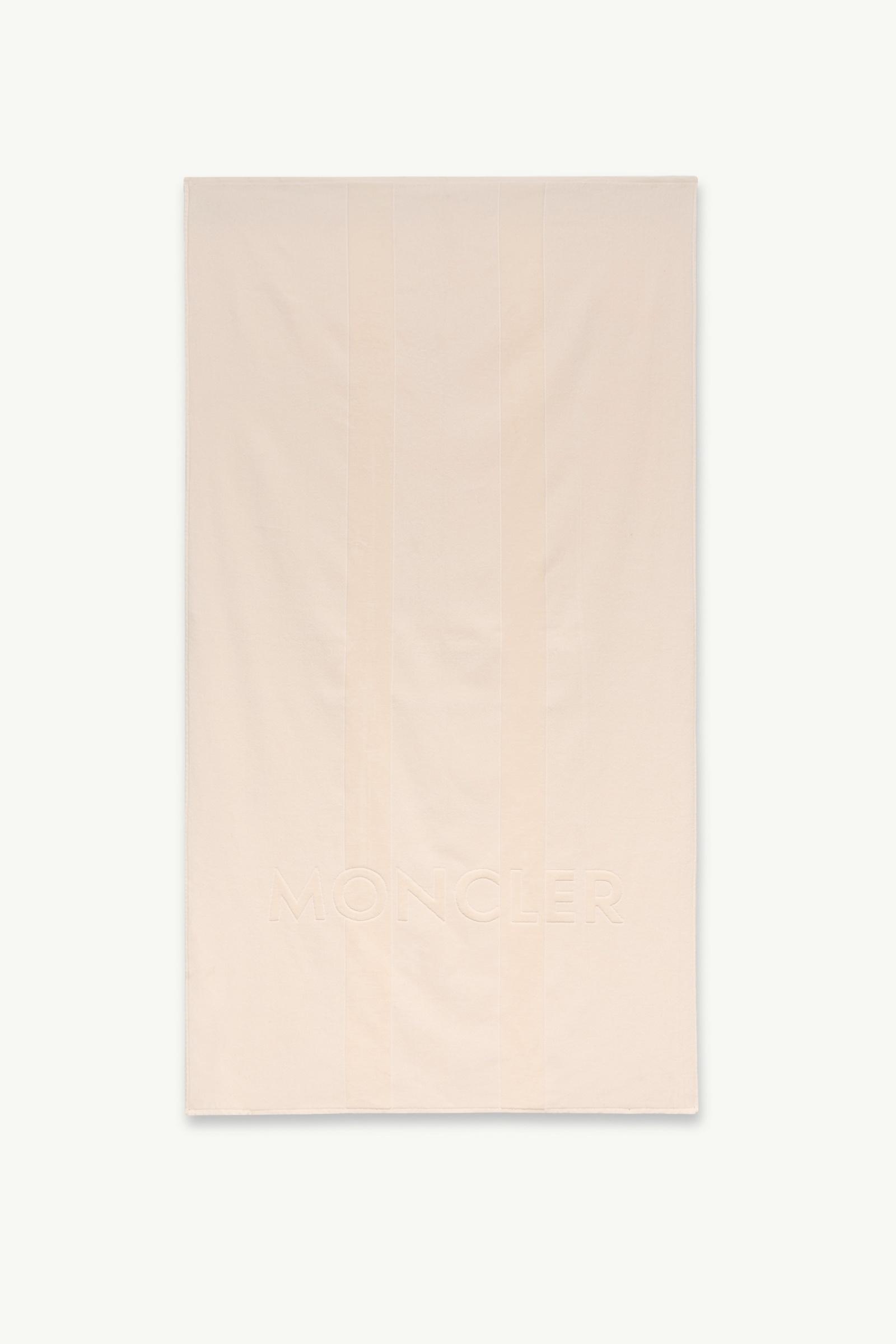 Logo Cotton Beach Towel Women Light Beige Moncler, 1 of 0