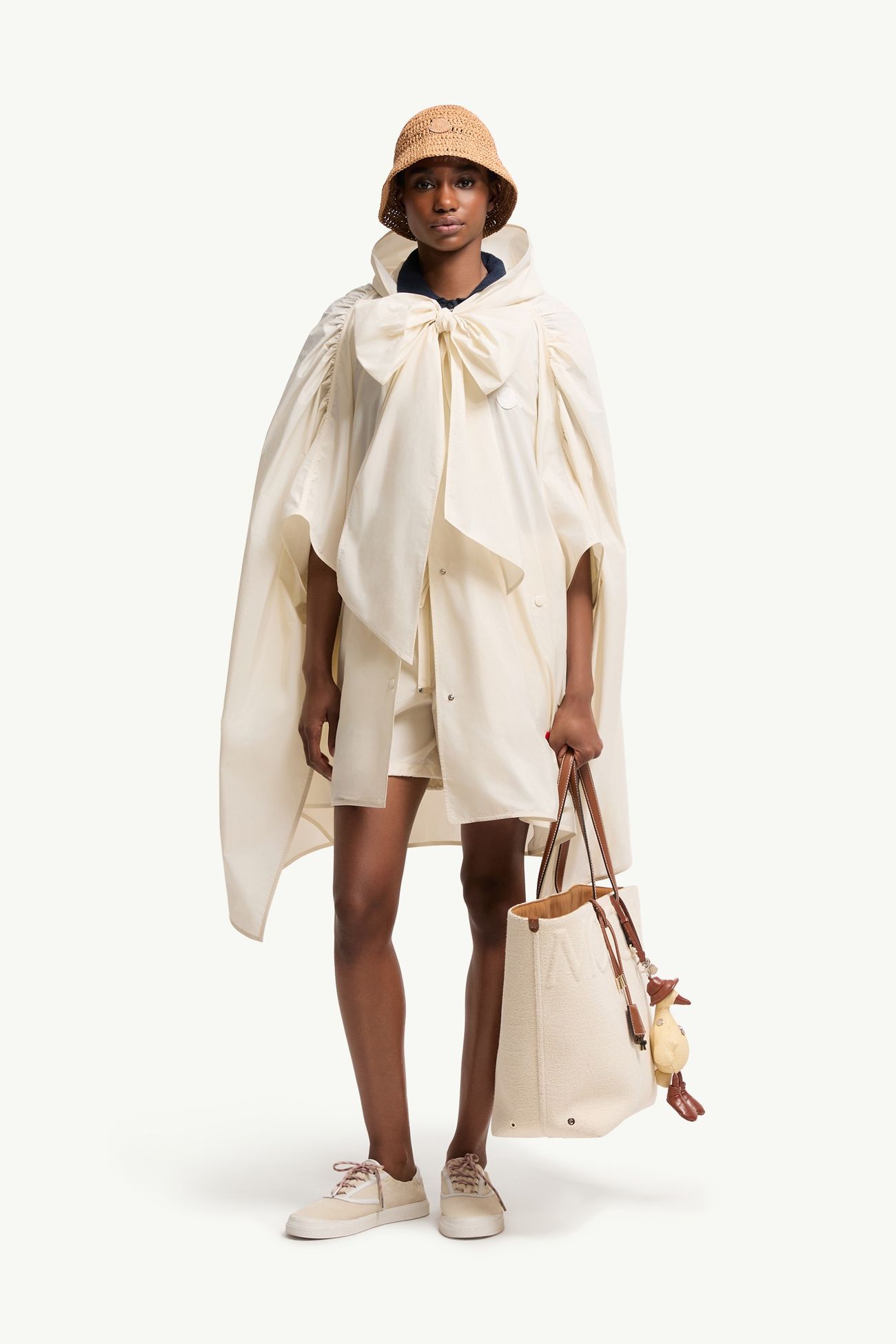 Mantella in Taffetà Leggero Donna Bianco Moncler 0