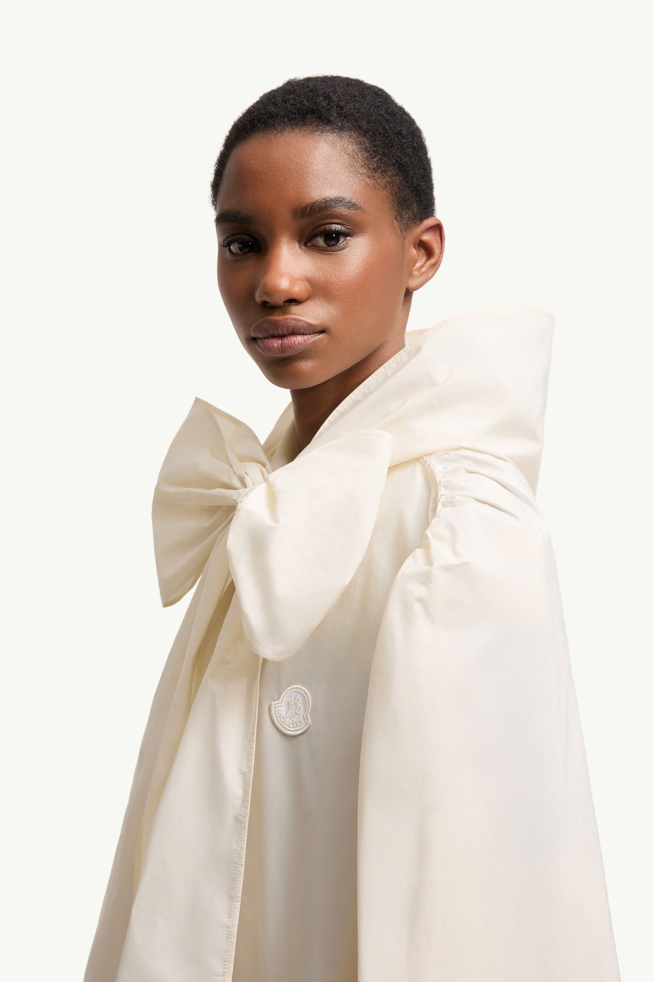 Leichtes Cape aus Taft Damen Weiß Moncler 1