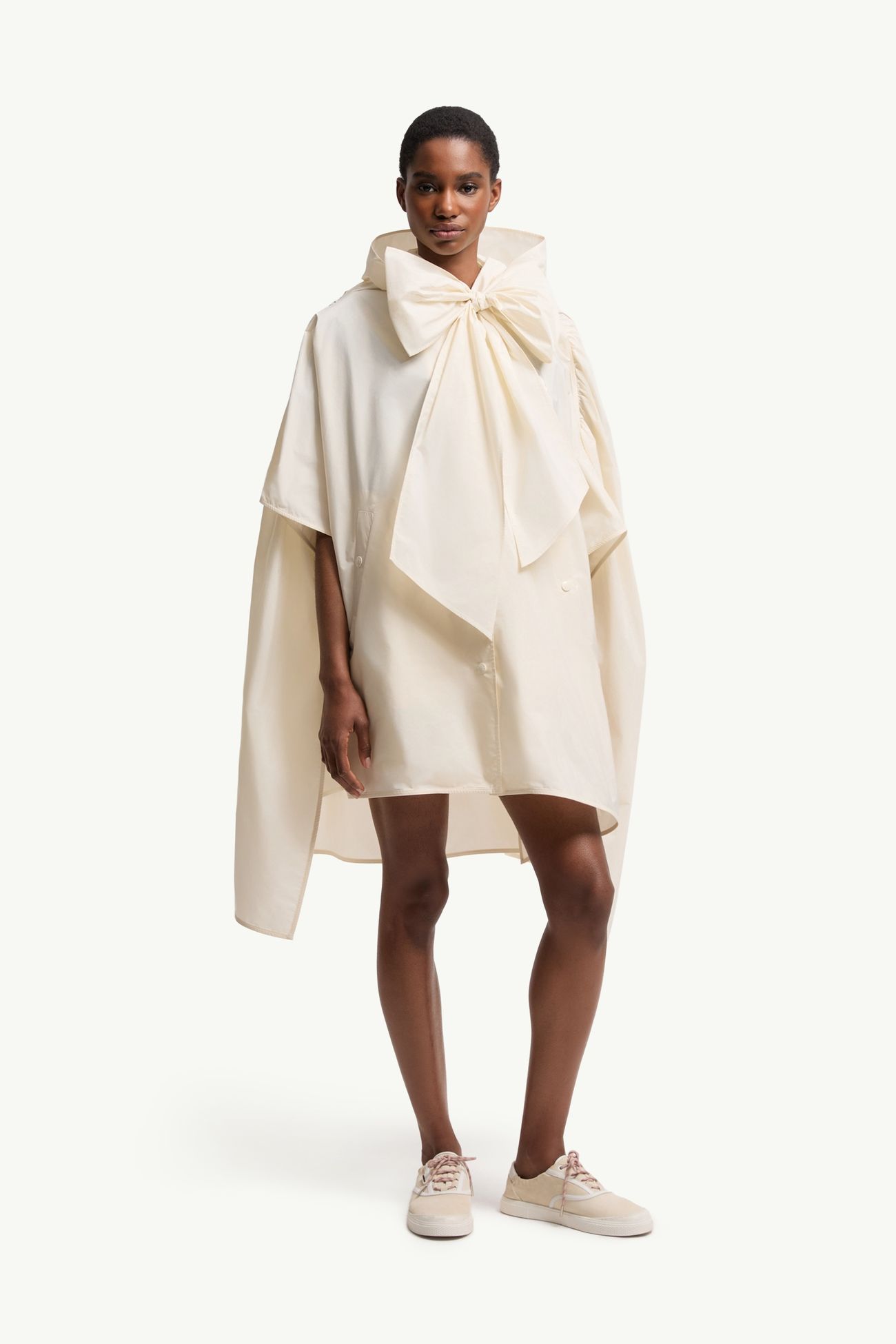 Leichtes Cape aus Taft Damen Weiß Moncler 3