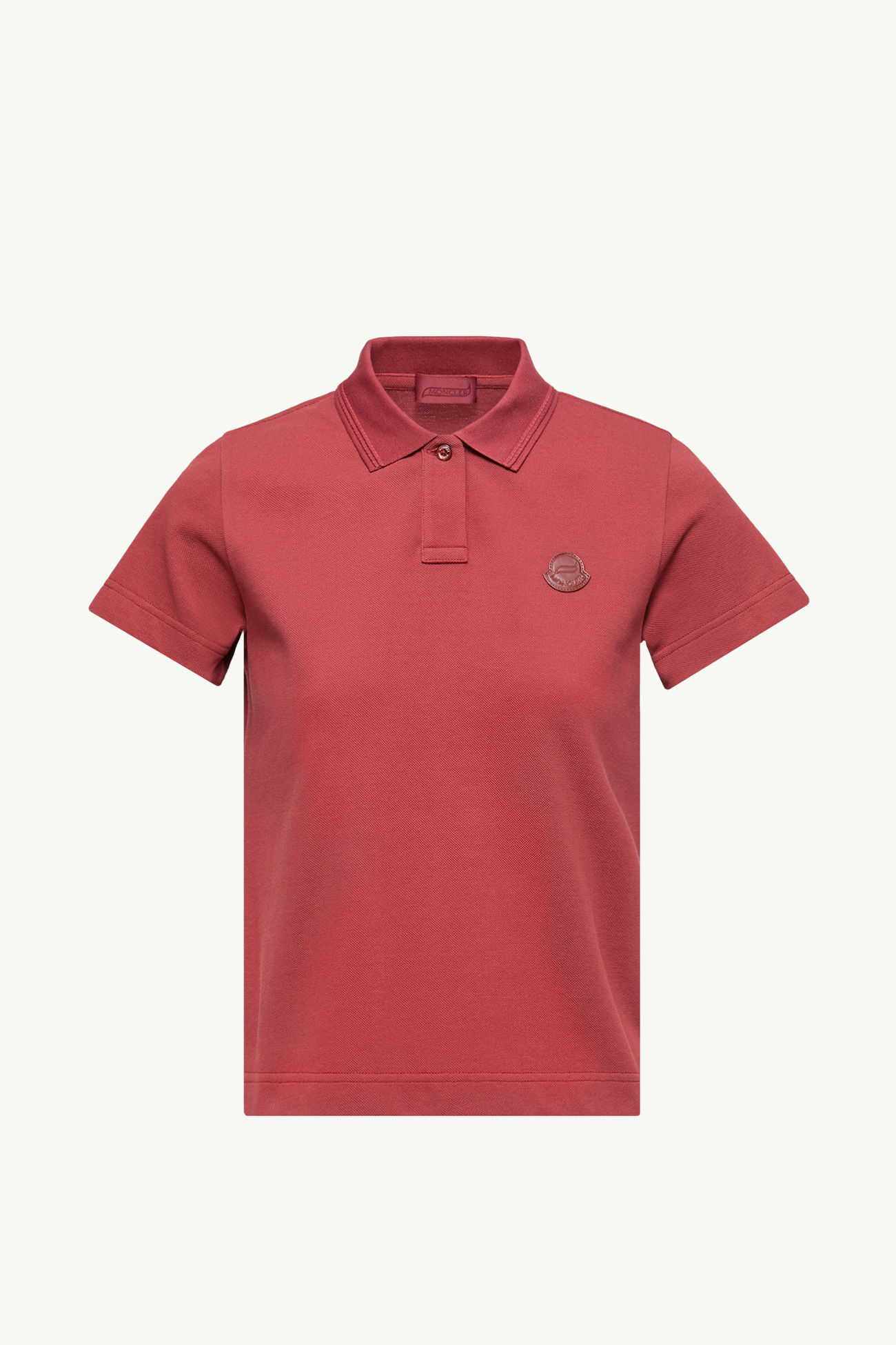 Polo en piqué de coton à logo Femmes Rouge Foncé Moncler 2