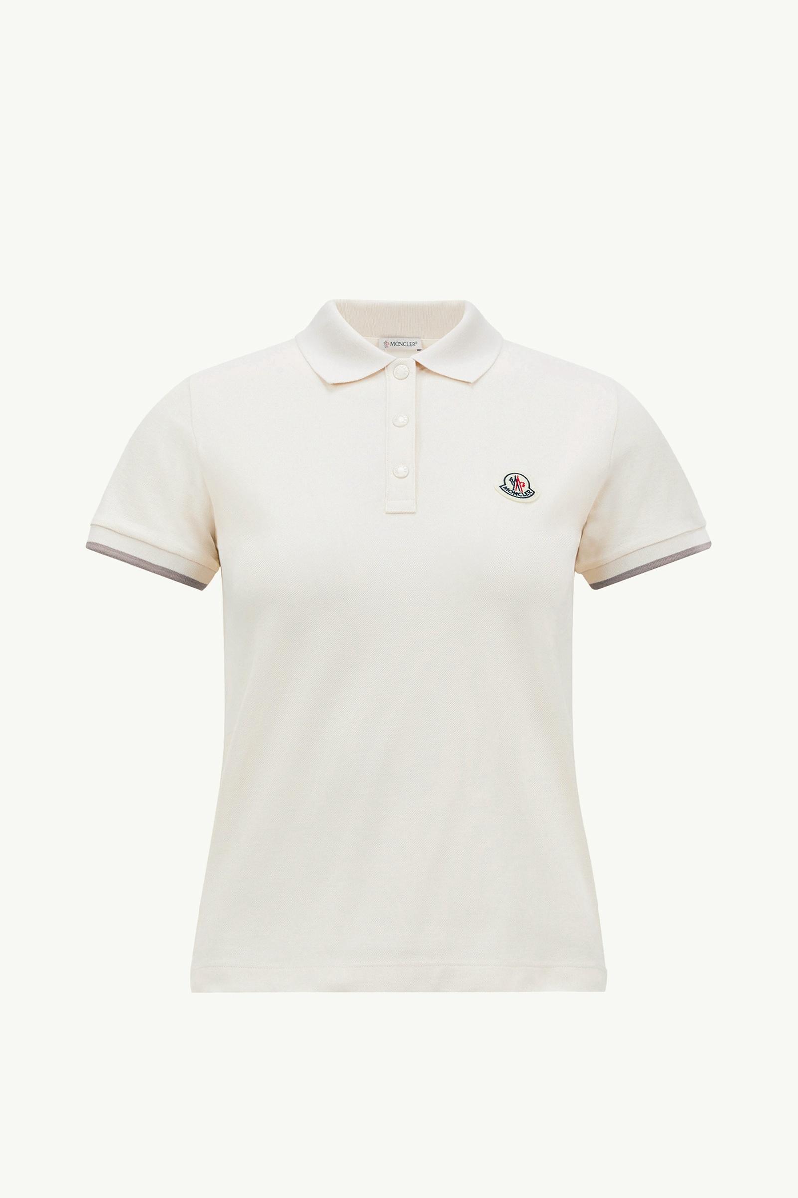 White Logo Cotton Piquet Polo Shirt - Tops & T-shirts for Women
