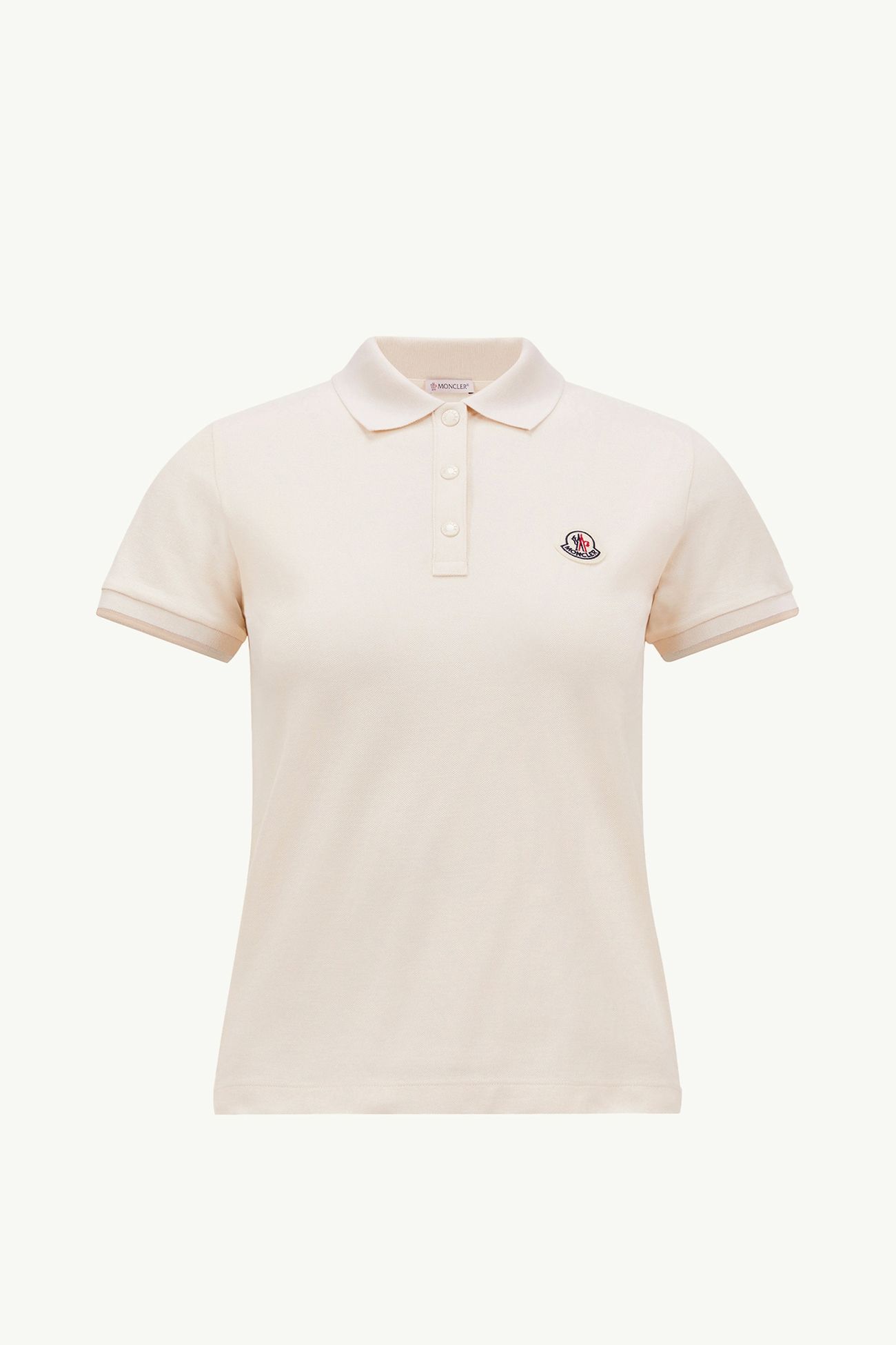 Polo en piqué de coton à logo Femmes Blanc Moncler 2