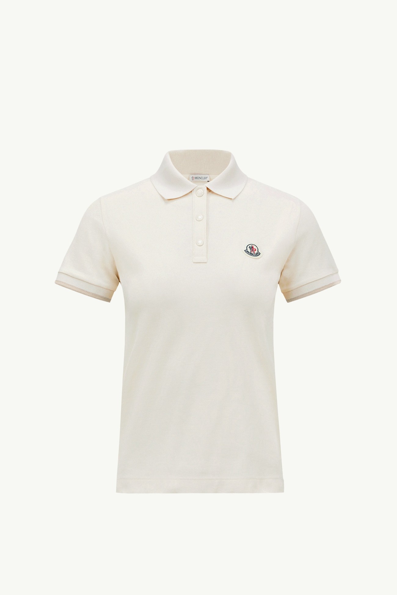 Polo en piqué de coton à logo Femmes Blanc Moncler 2