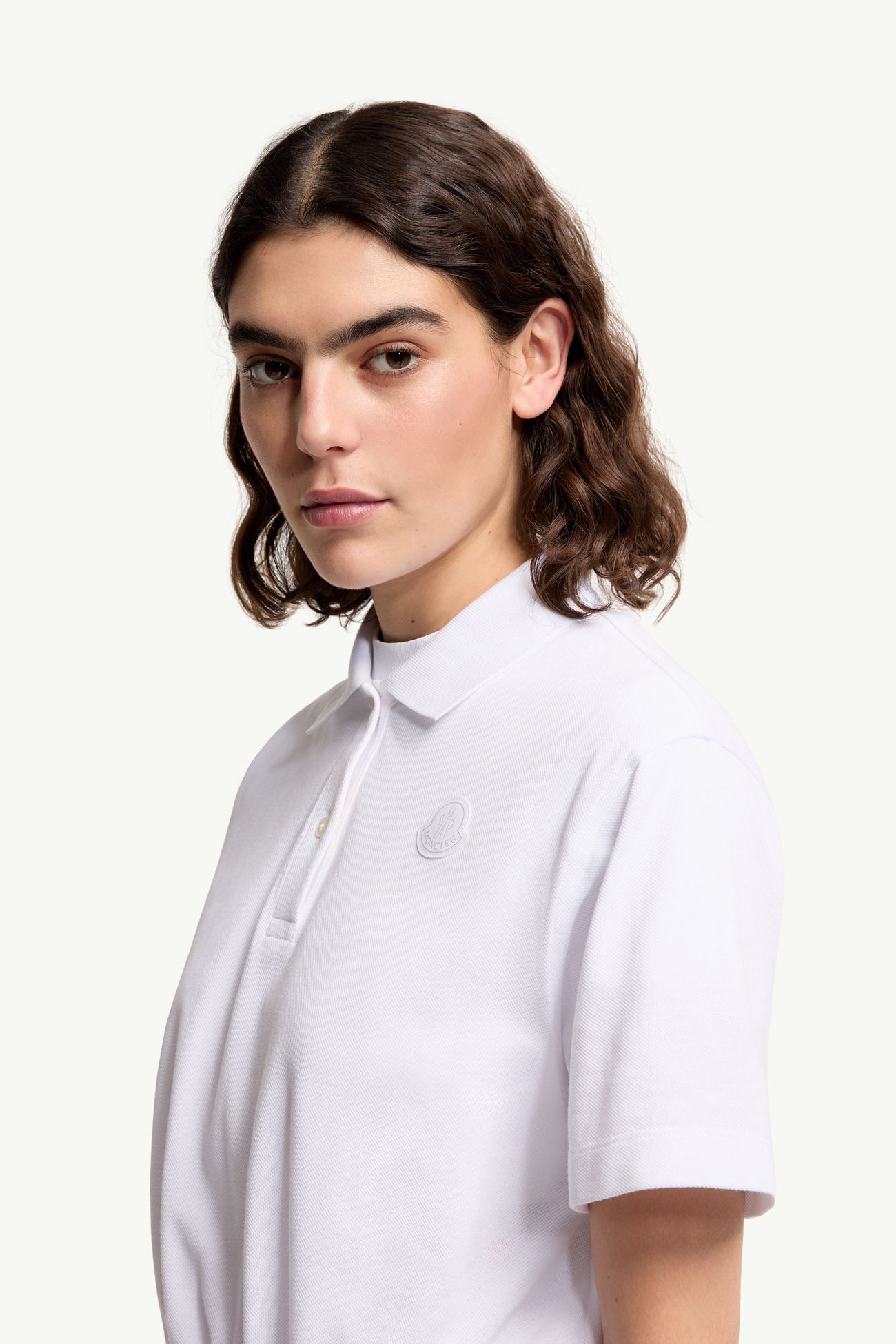 珠地棉短身Polo恤 女士 白色 Moncler 1