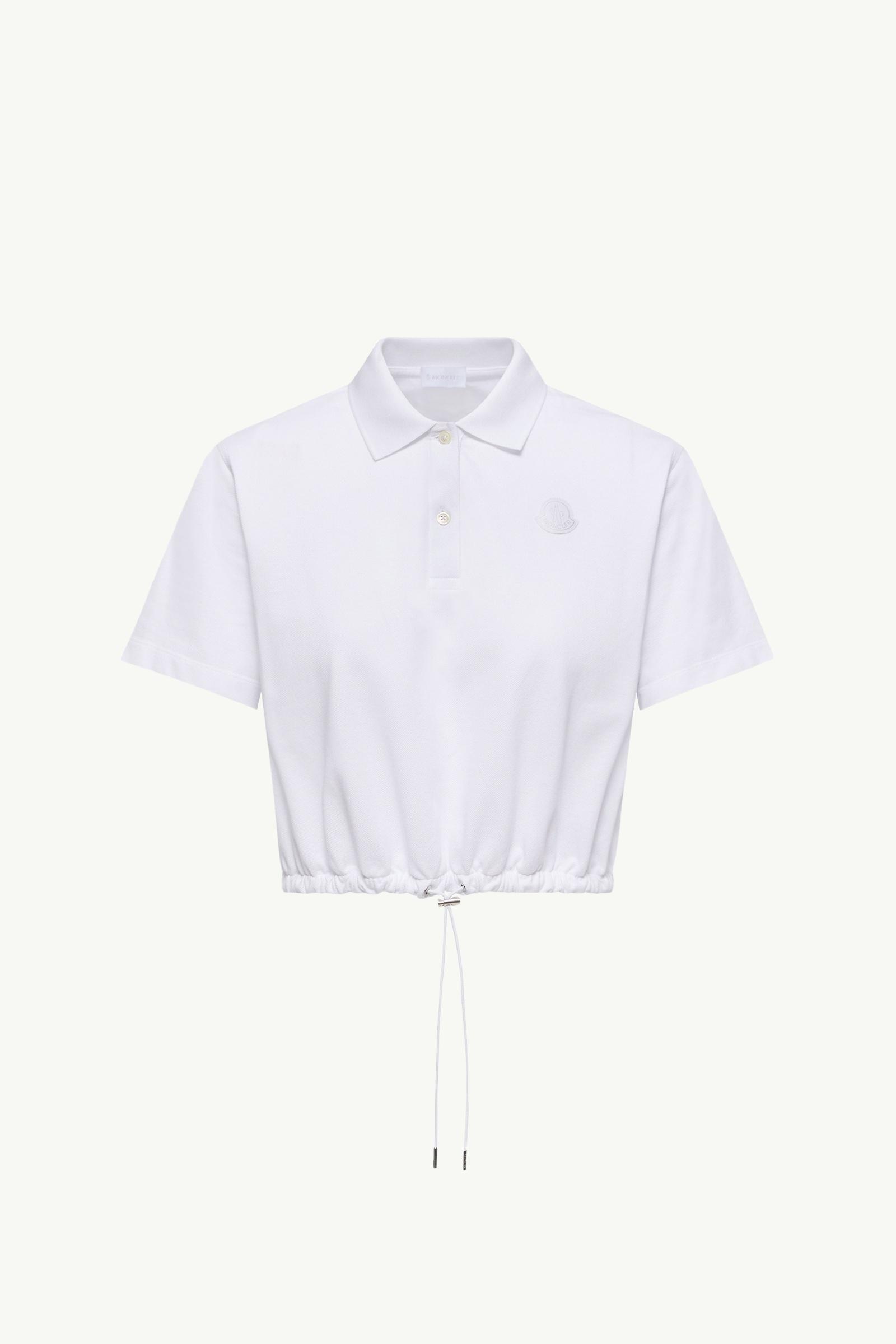 MONCLER ホワイト ポロシャツ S ホワイト ポロシャツ : トップ＆Tシャツ 向けの レディース | モンクレール