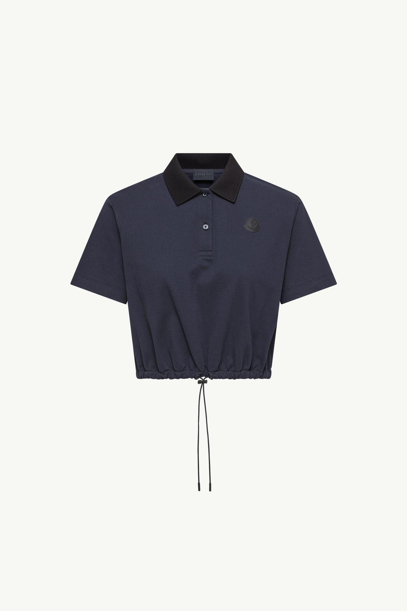 Polo court en piqué de coton Femmes Bleu Nuit Moncler 2