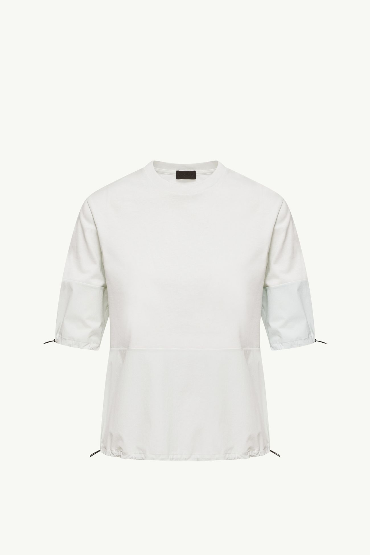 T-shirt en coton et ripstop Femmes Vert Clair Moncler 2