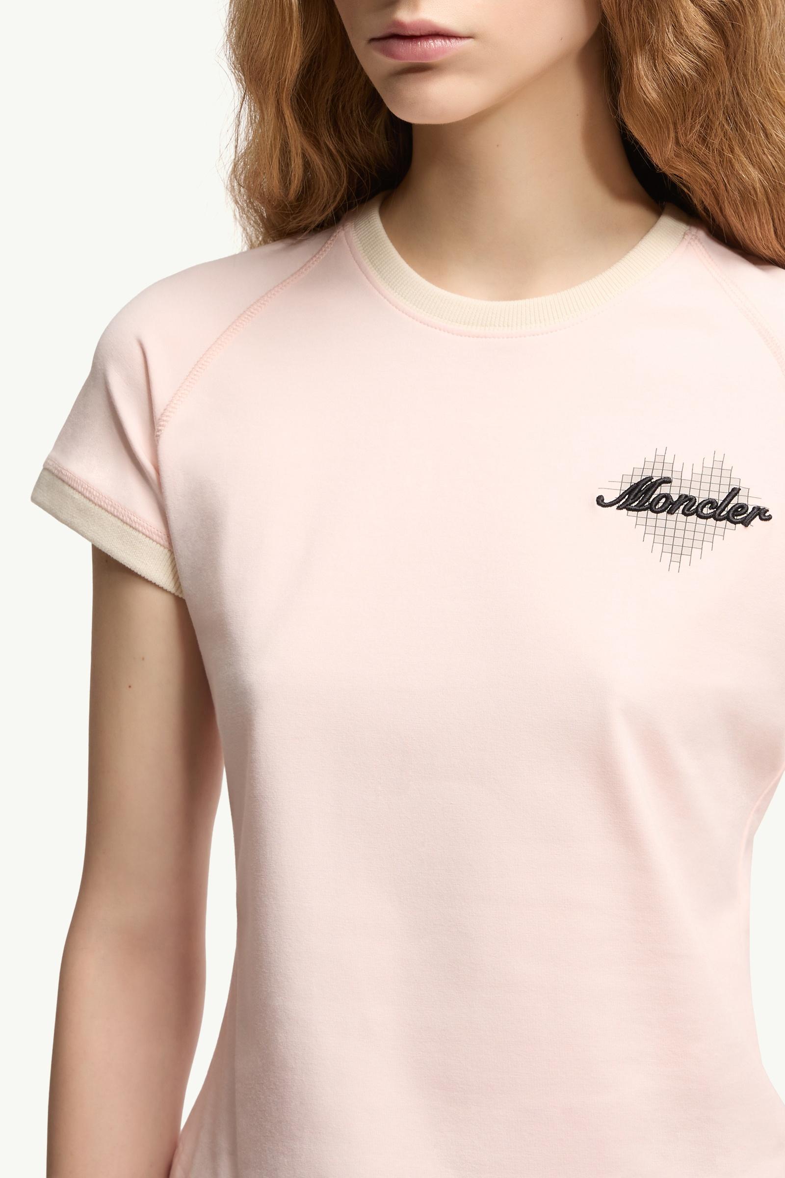 Light Pink Heart Logo Cotton T-Shirt - Tops & T-shirts for Women