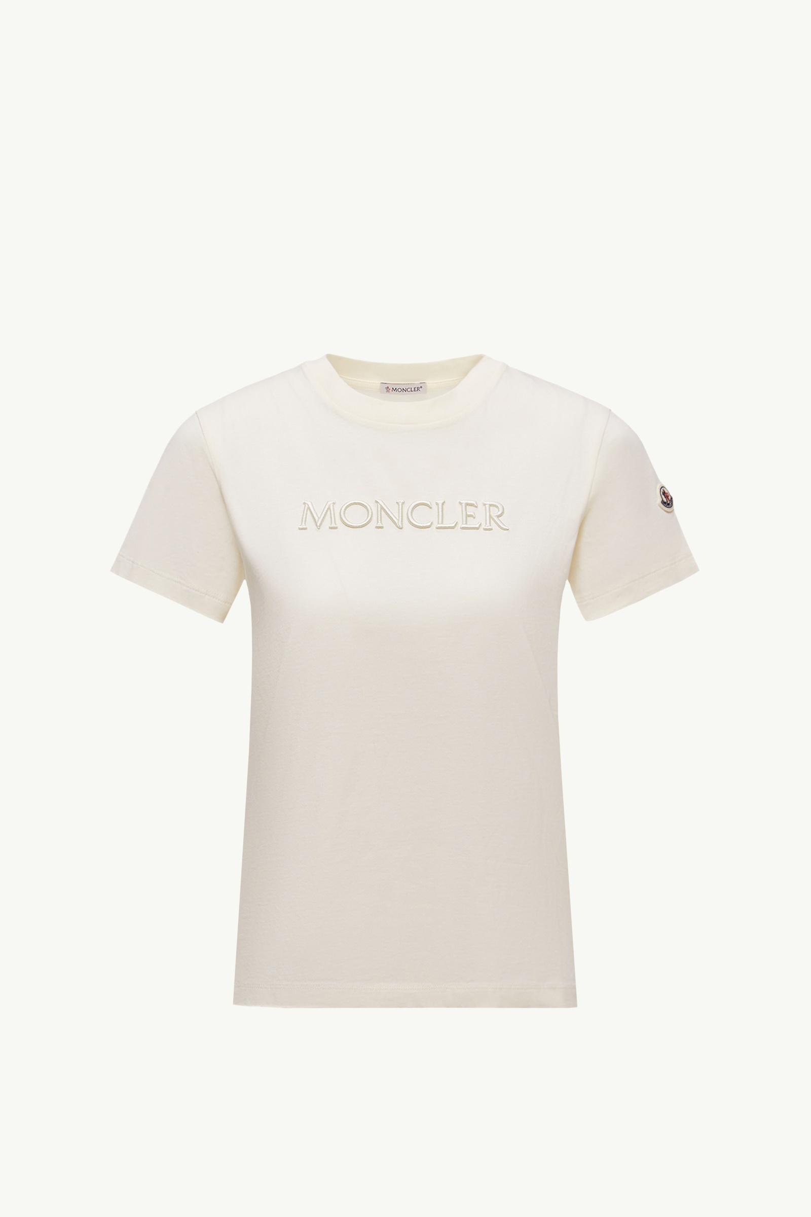 モンクレール ホワイト レース トップス ホワイトアイボリー Tシャツ 