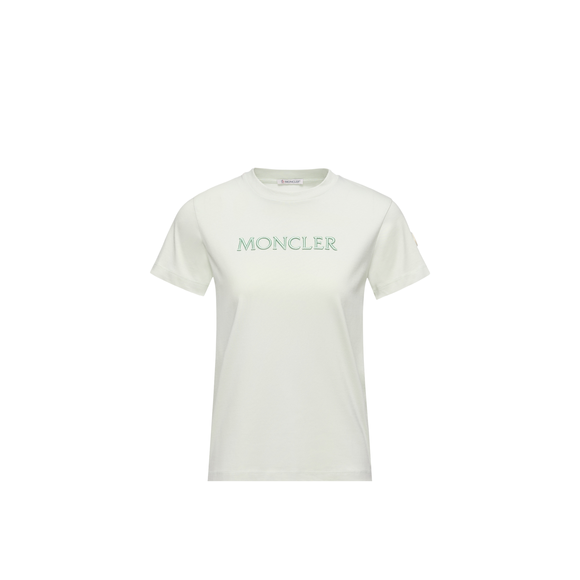 Moncler   Embroidered Tonal Logo Cotton T-Shirt Women da Size: L