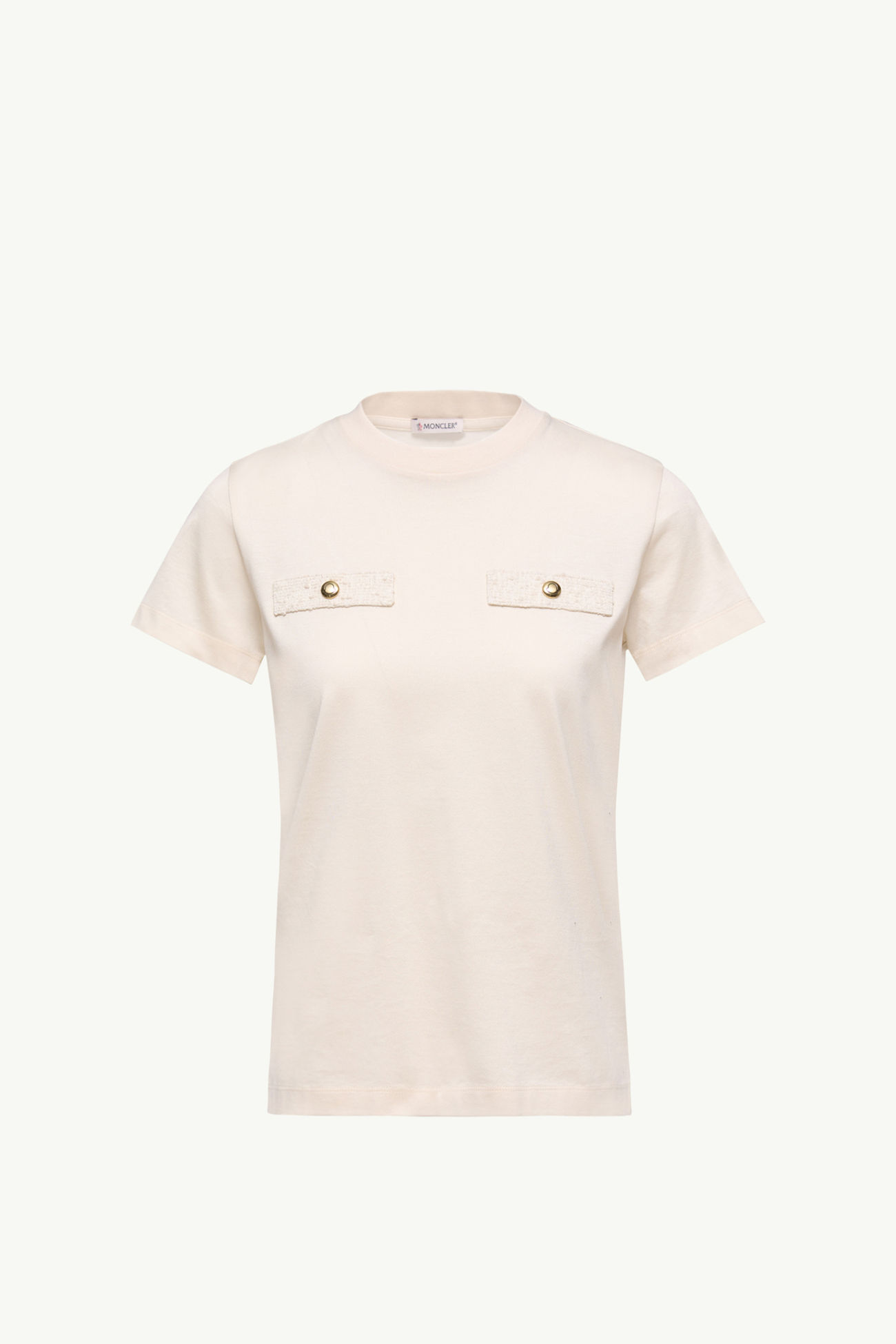 모크 포켓 코튼 티셔츠 여성 화이트 아이보리 Moncler 2