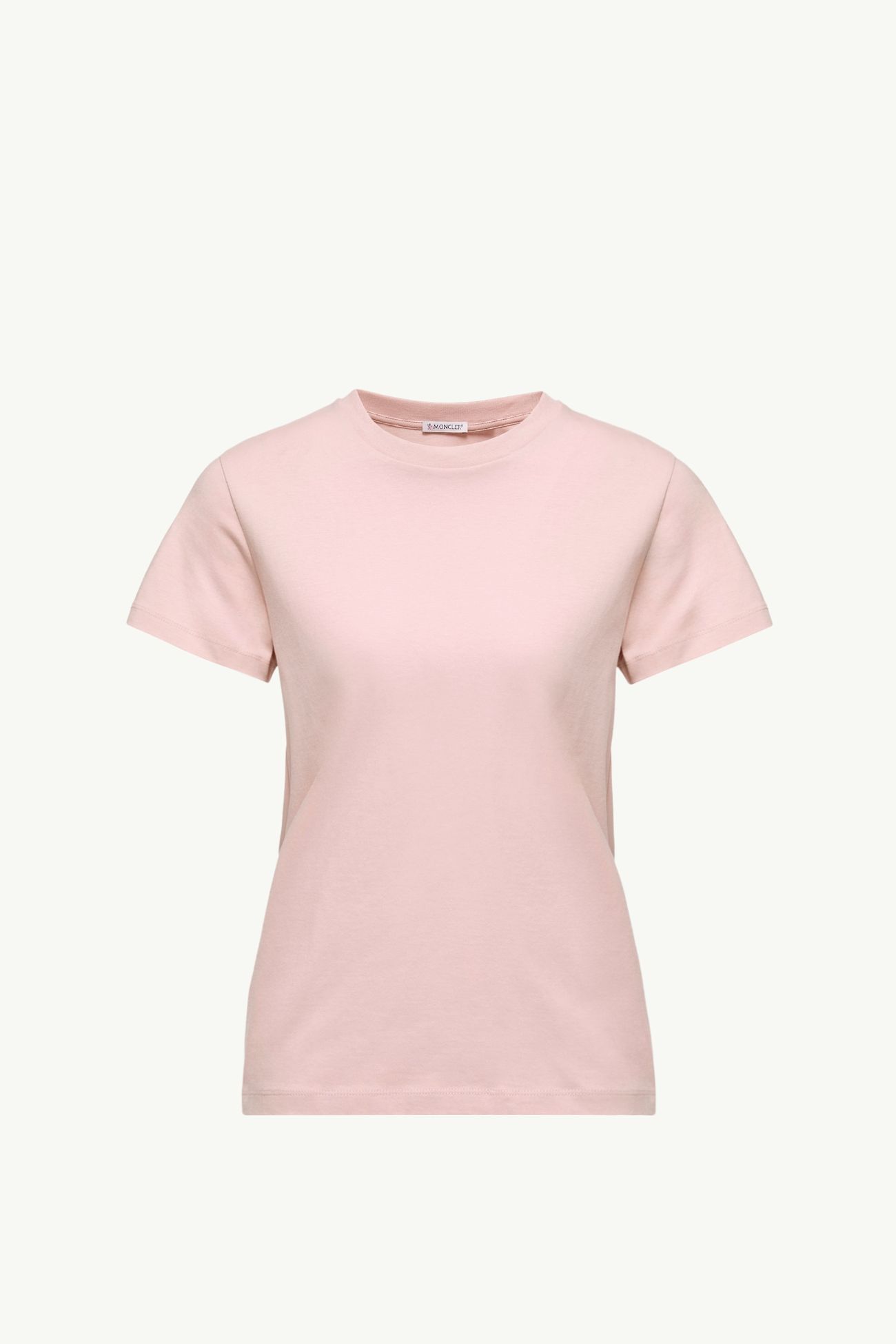 T-Shirt aus Baumwolle mit gesticktem Logo Damen Pink Moncler 2