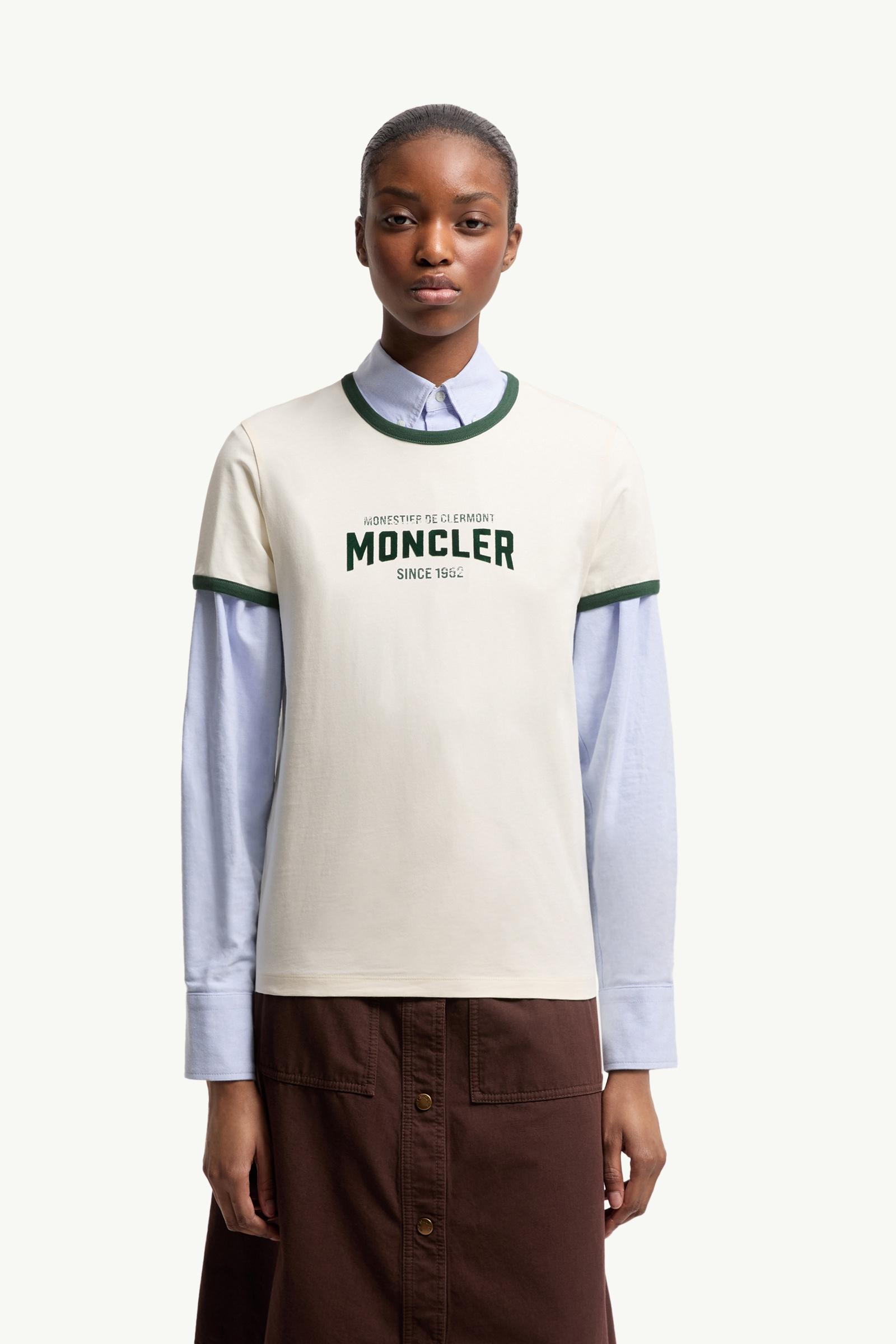 White Ivory Flock Logo Jersey T-Shirt - Tops & T-shirts for Women