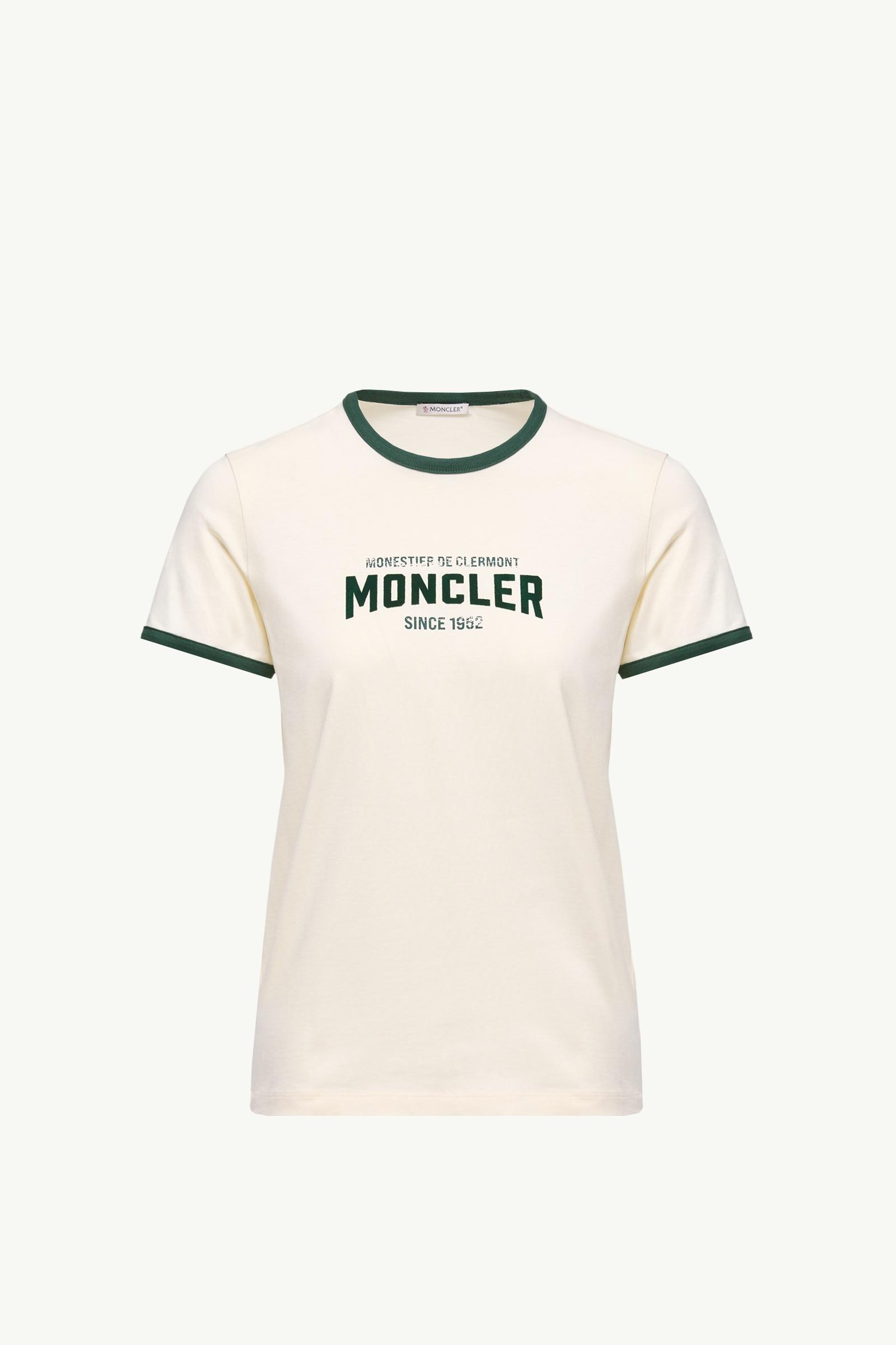 Logo Print Cotton T-Shirt Women White Ivory Moncler, 1 of 0