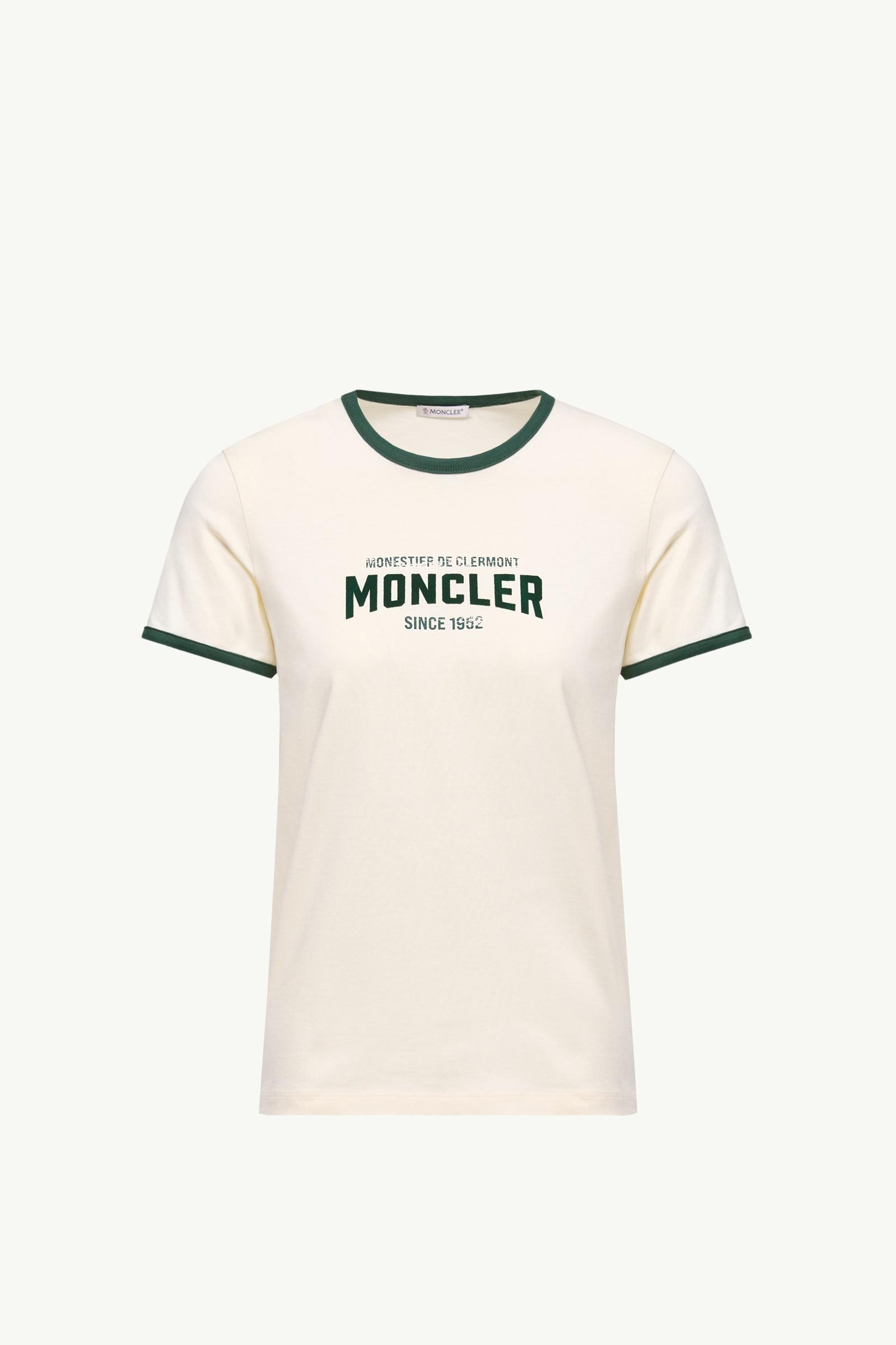 White Ivory Flock Logo Jersey T-Shirt - Tops & T-shirts for Women