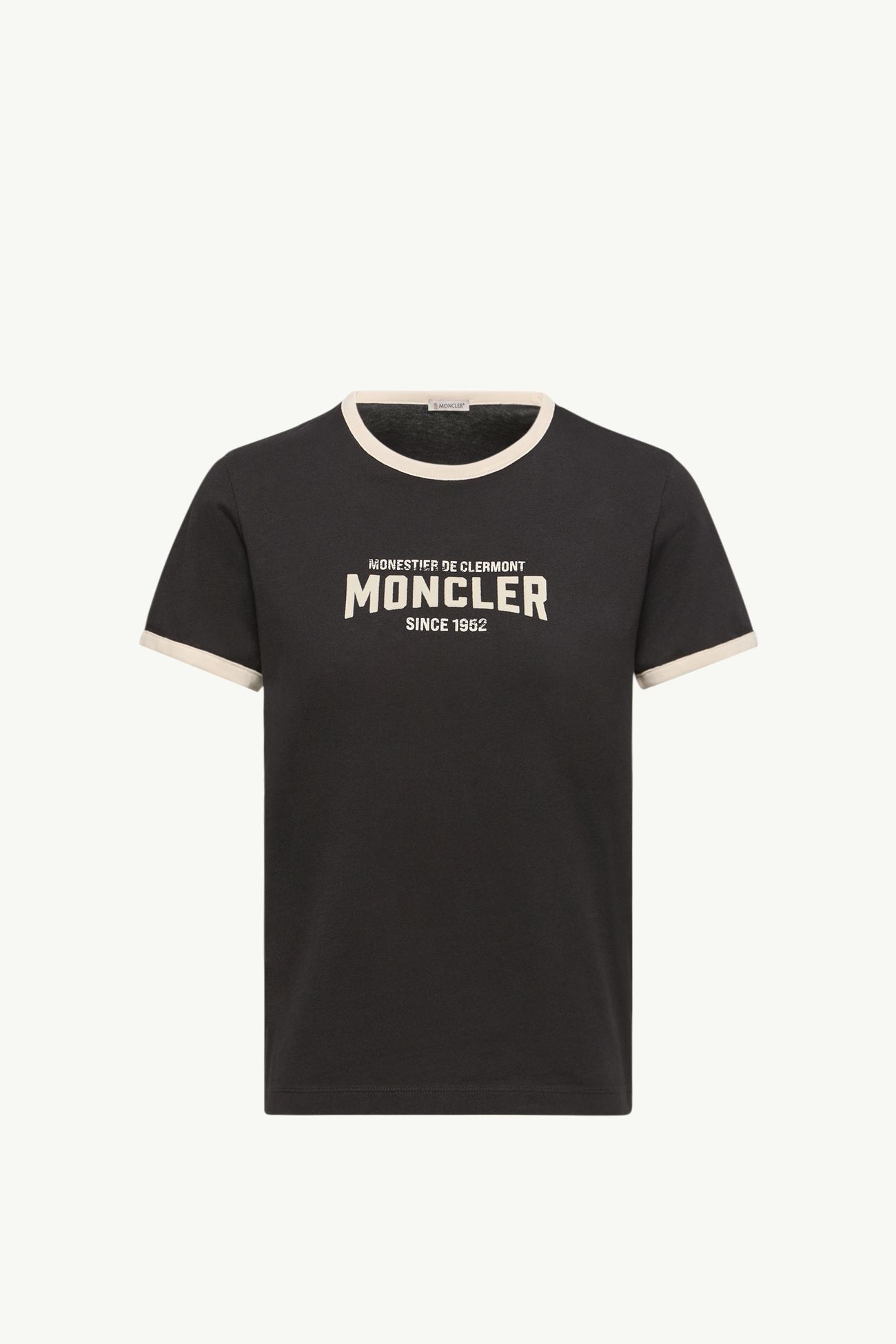 T-shirt in cotone con stampa logata Donna Nero Moncler 2