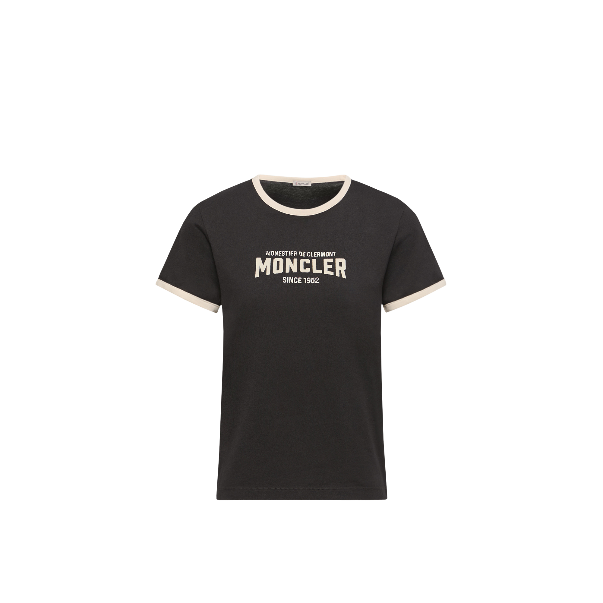 Moncler   Flock Logo Jersey T-Shirt for Women in Black, Size: L