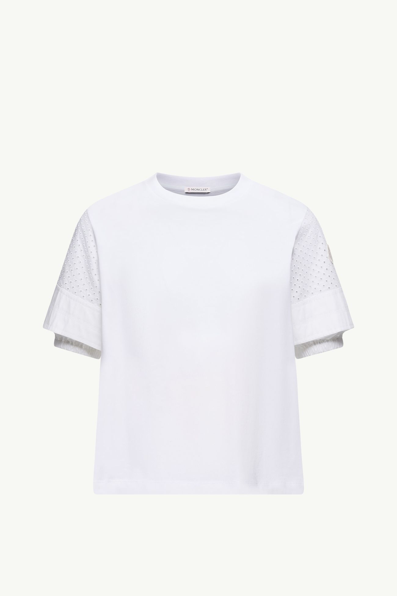 코튼 저지 상갈로 티셔츠 여성 화이트 Moncler 2