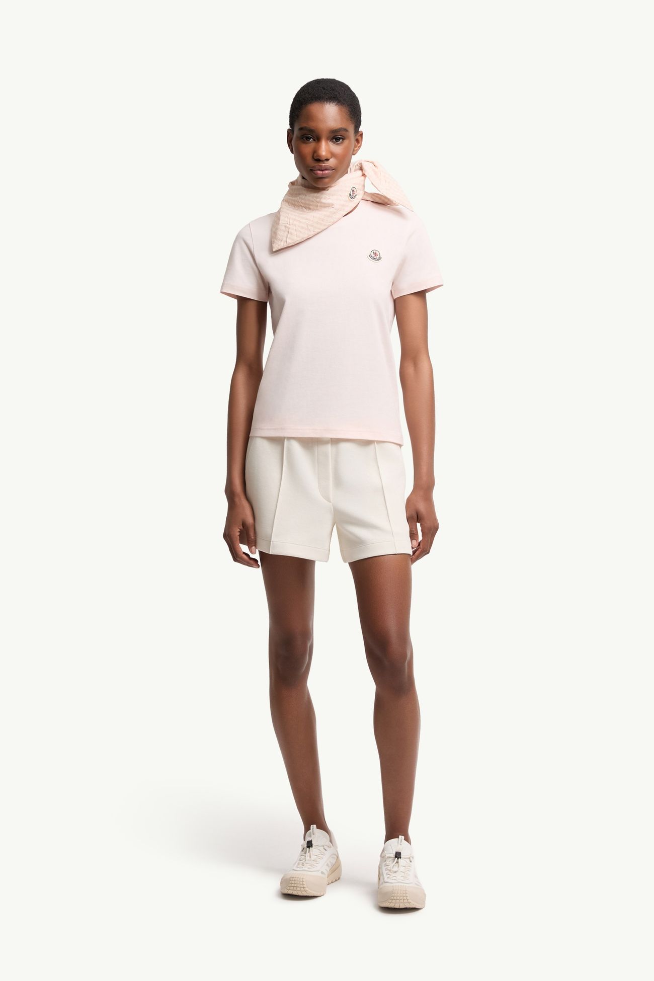 T-Shirt aus Baumwolle mit Logoaufnäher (3er-Pack) Damen Blau & Weiss & Pink Moncler 0