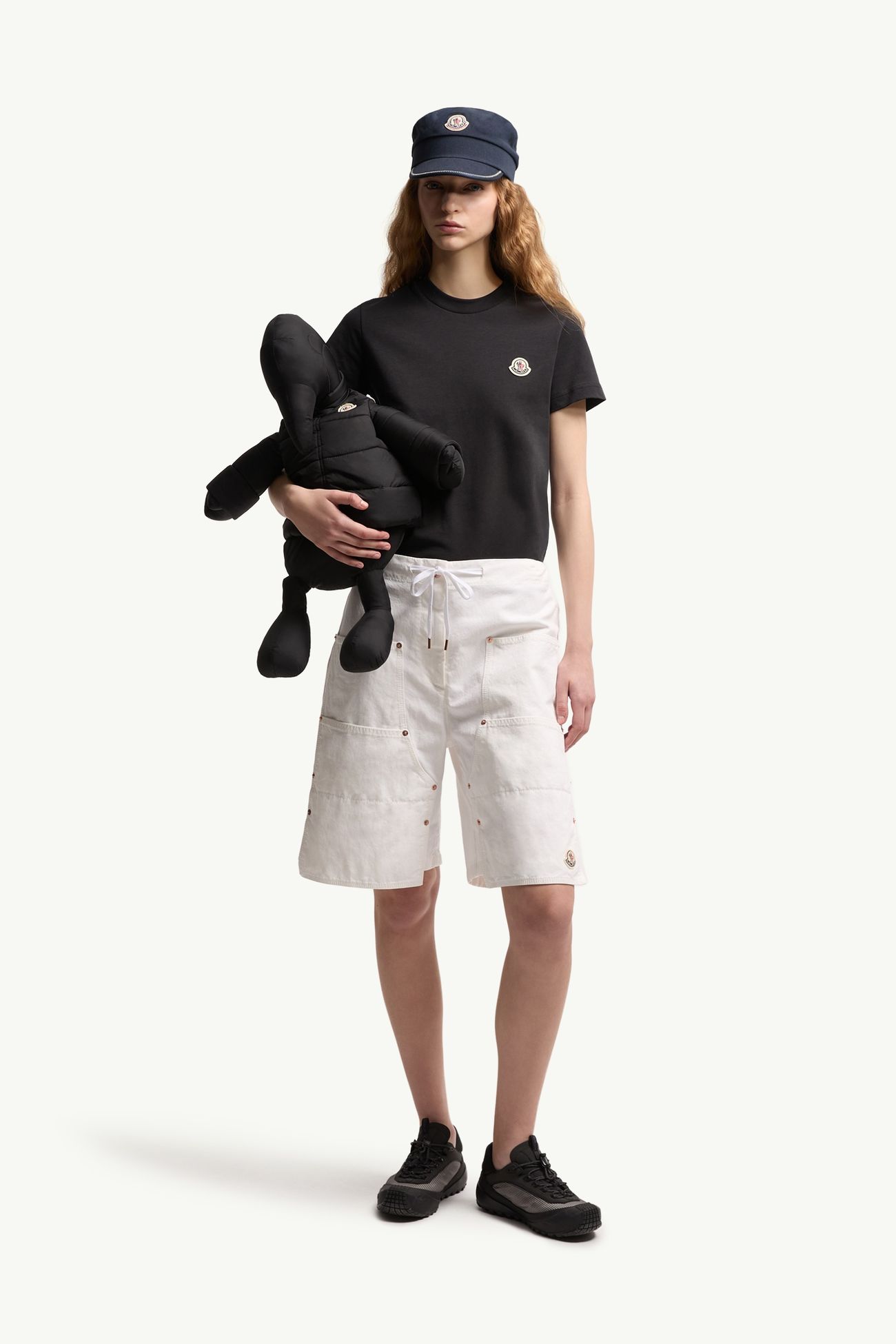 Tシャツ（3枚入） レディース ブラック  &  ホワイト & ピンク Moncler 0