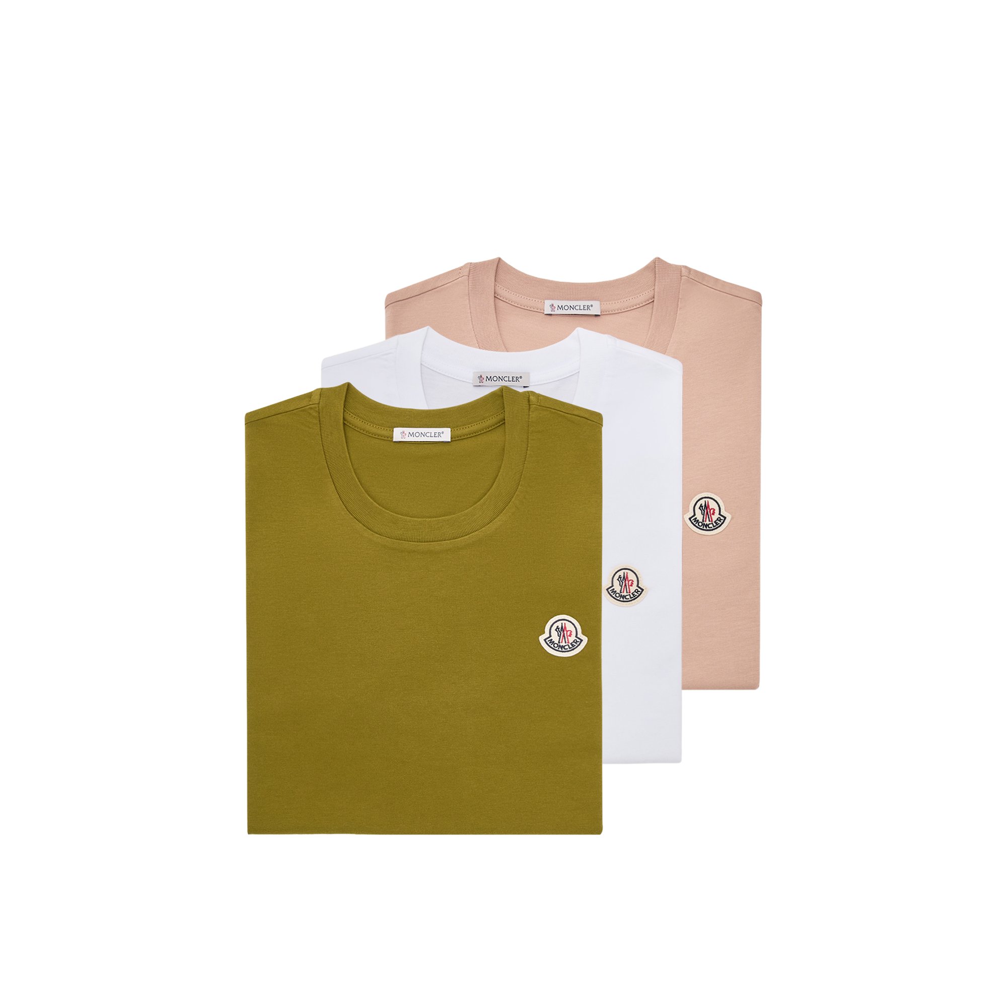 Moncler   Logo Patch Cotton T-Shirt (Pack Of Three) for Women, Size: S