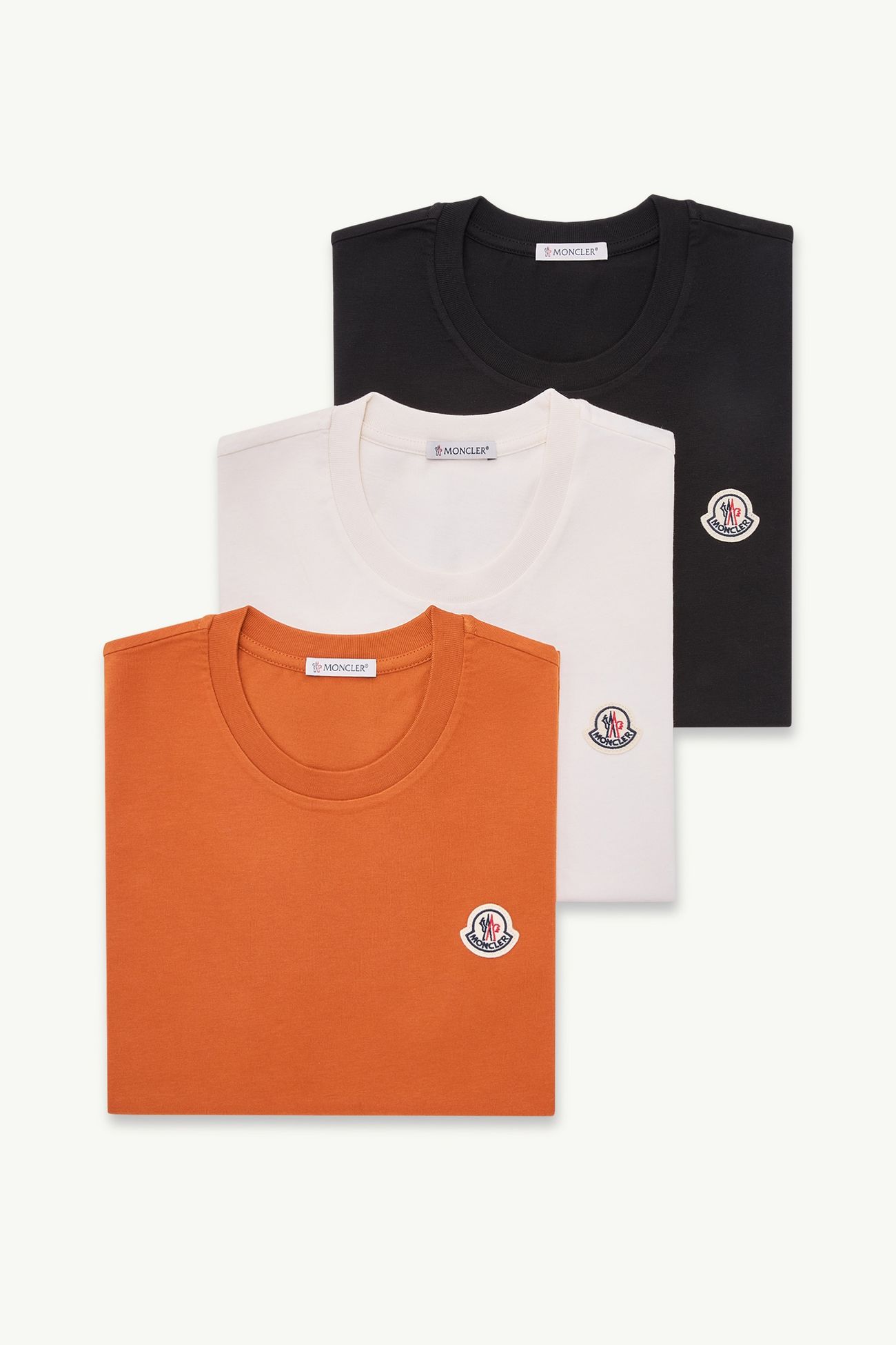 Tシャツ（3枚入） レディース ホワイト & ブラック & バーガンディ Moncler 2