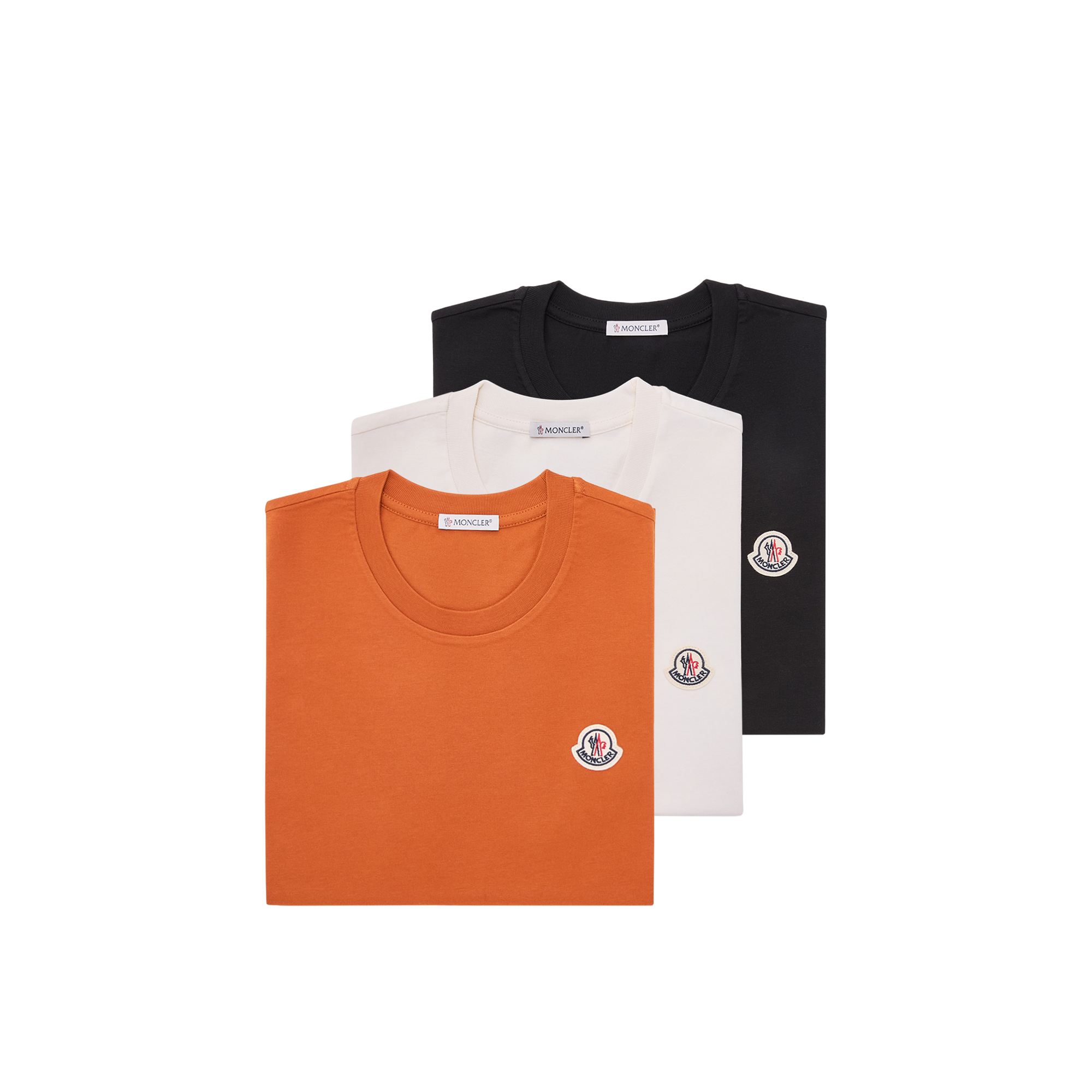 Moncler   Logo Patch Cotton T-Shirt (Pack Of Three) for Women, Size: S