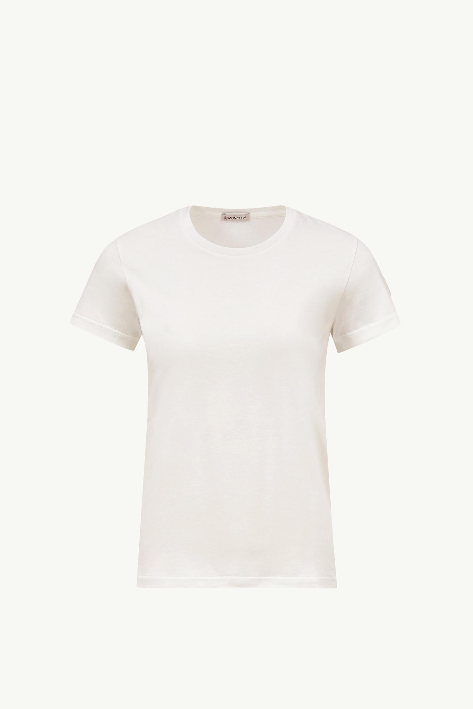Off White Logo Patch Cotton Jersey T-Shirt - Tops & T-Shirts for