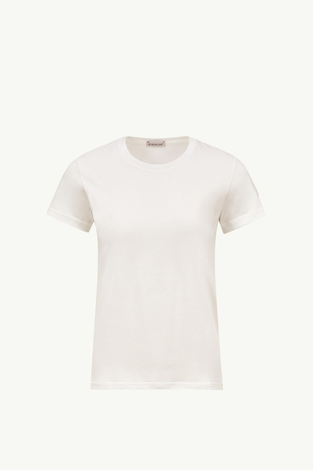 Logo Patch Cotton Jersey T-Shirt Women Off White Moncler 2