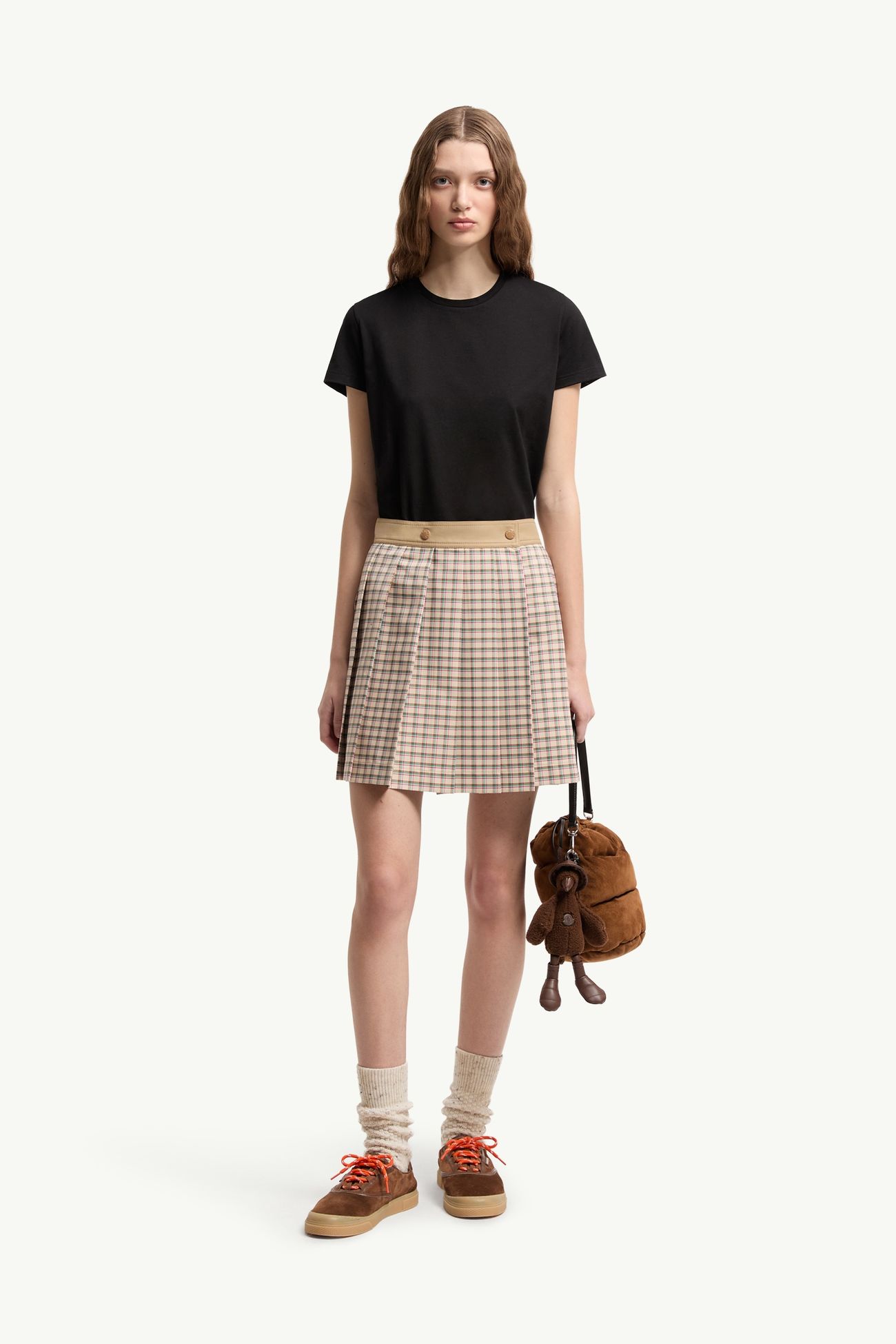 Logo Patch Cotton Jersey T-Shirt Women Black Moncler 0