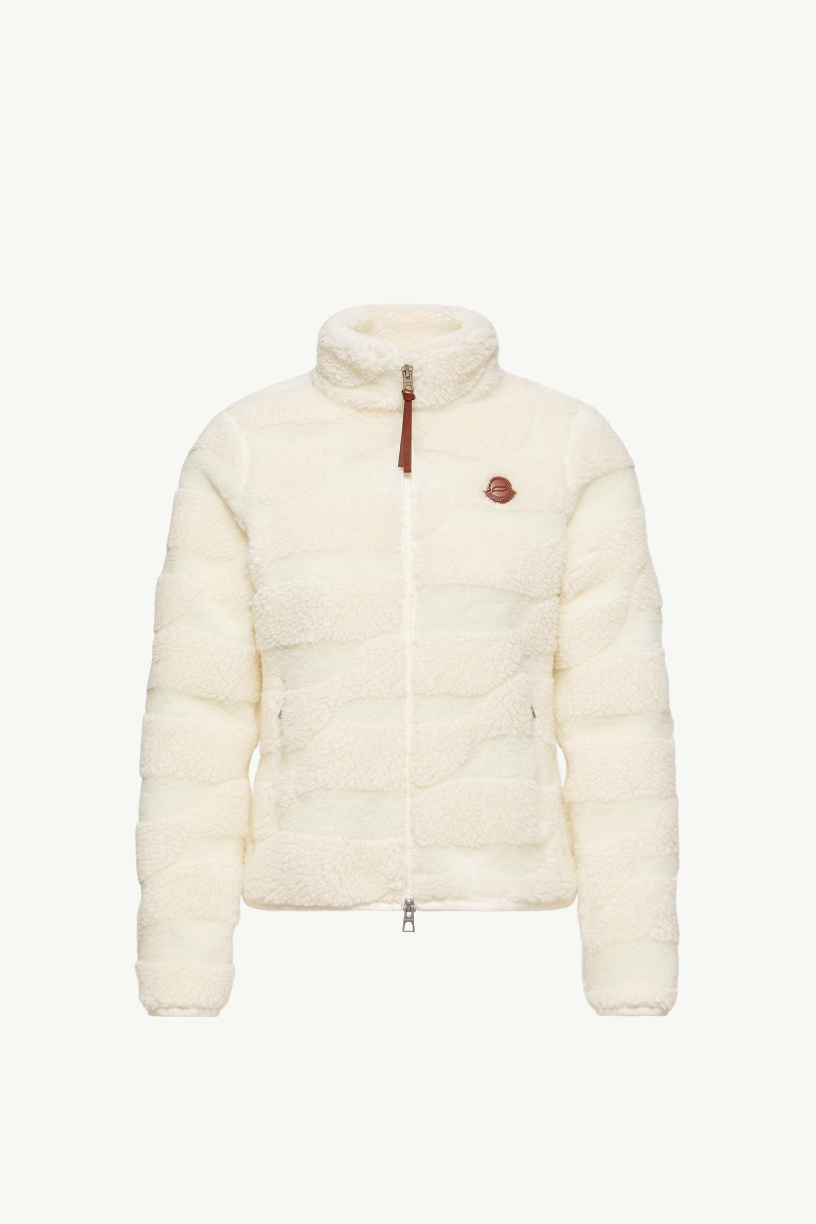 White Ivory Teddy Jacquard Padded Zip-Up Cardigan - Sweatshirts White Ivory Teddy Jacquard Padded Zip-Up Cardigan - Sweatshirts