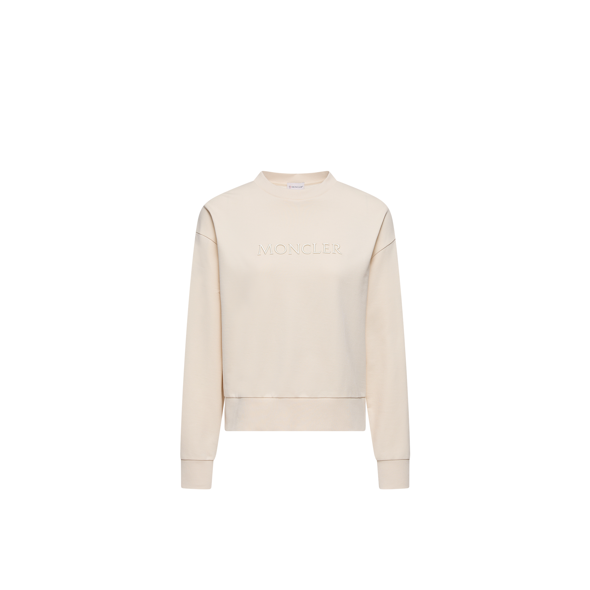 Moncler Logo Motif Sweatshirt - Woman Sweatshirts Cream L - Immagine 4