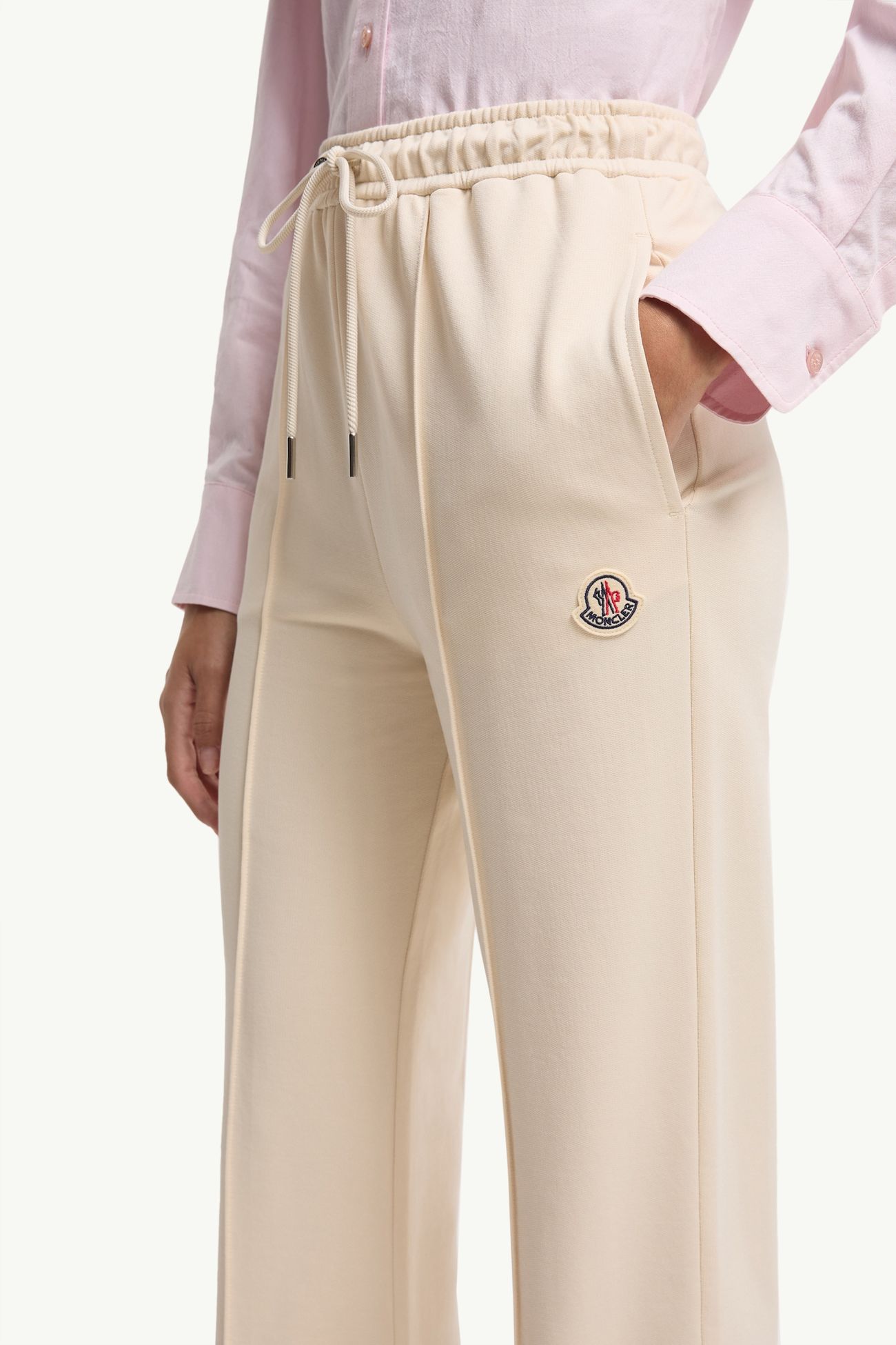 테일러드 코튼 스웨트팬츠 여성 화이트 아이보리 Moncler 5