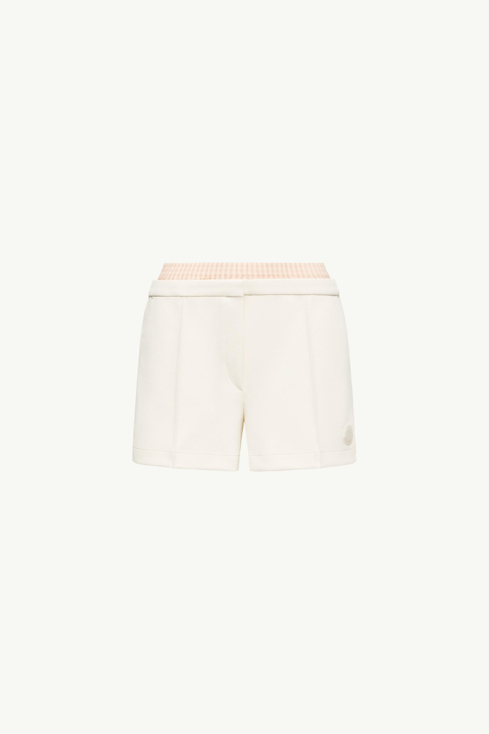 Layered-Effect Vichy Cotton Blend Shorts Women White Moncler, 1 of 0