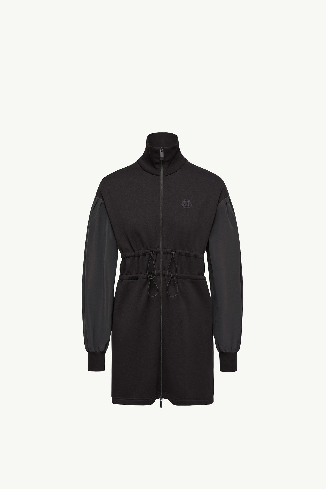 Sweatshirt-Kleid aus Baumwollfleece mit Reißverschluss Damen Schwarz Moncler 2