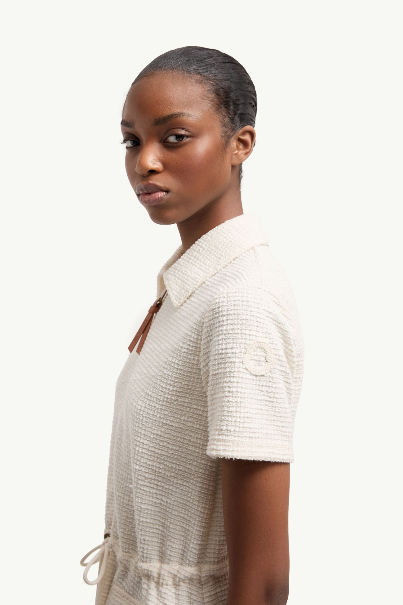 Bouclé Mini Dress Women White Moncler 1