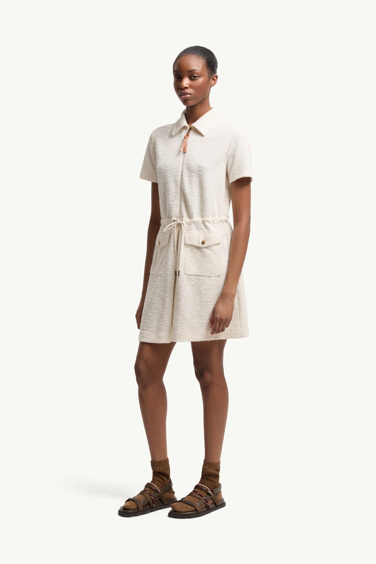 t*i様 サイズL Moncler VESTITO アイボリー White Bouclé Mini Dress - Dresses for Women | Moncler US