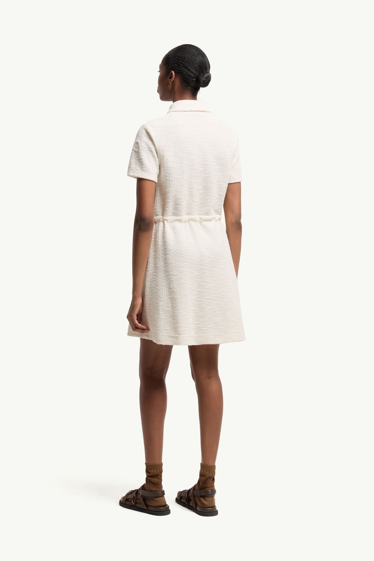 Mini-robe en bouclé Femmes Blanc Moncler 4