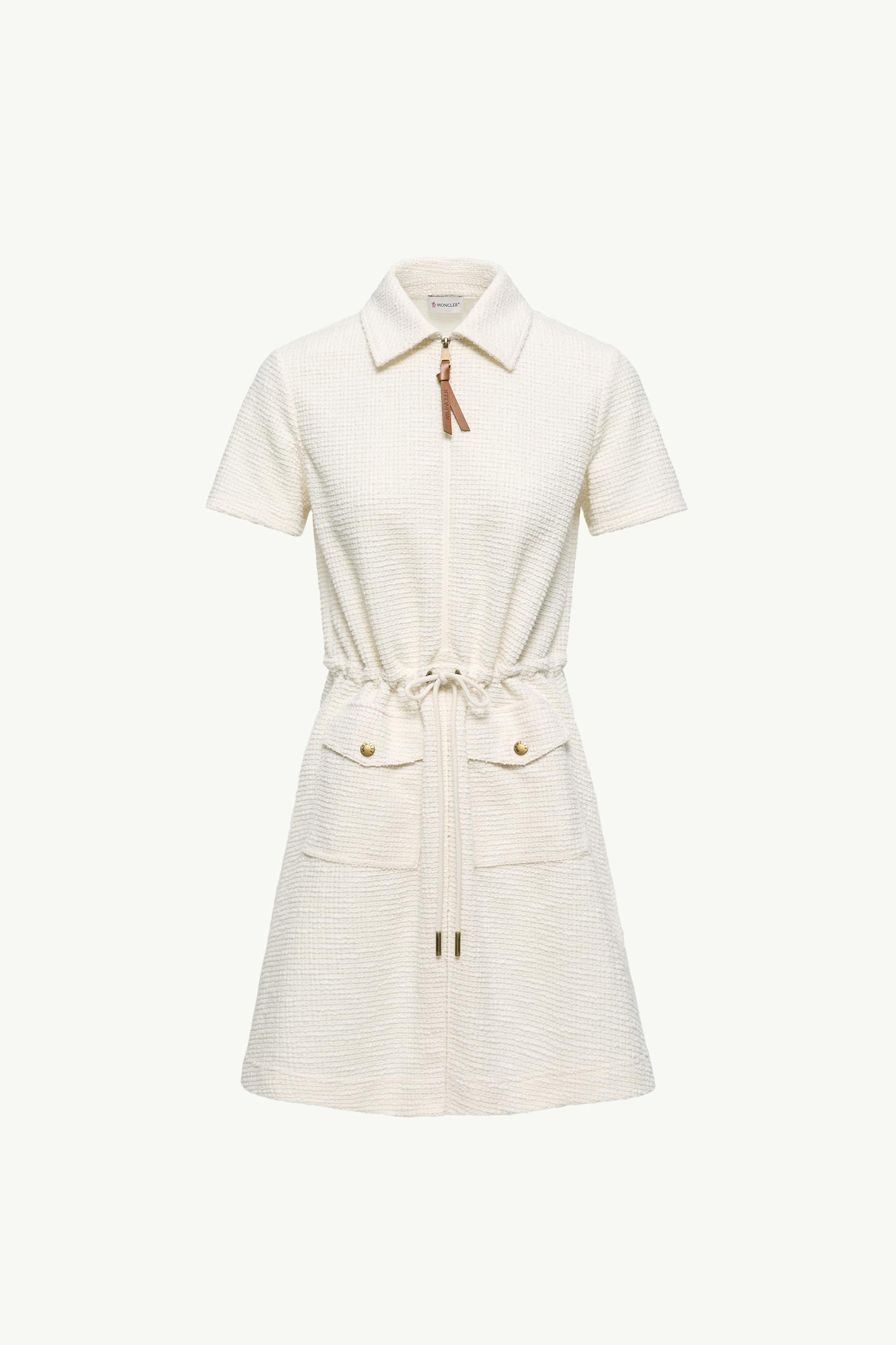 White Bouclé Mini Dress - Dresses for Women | Moncler US